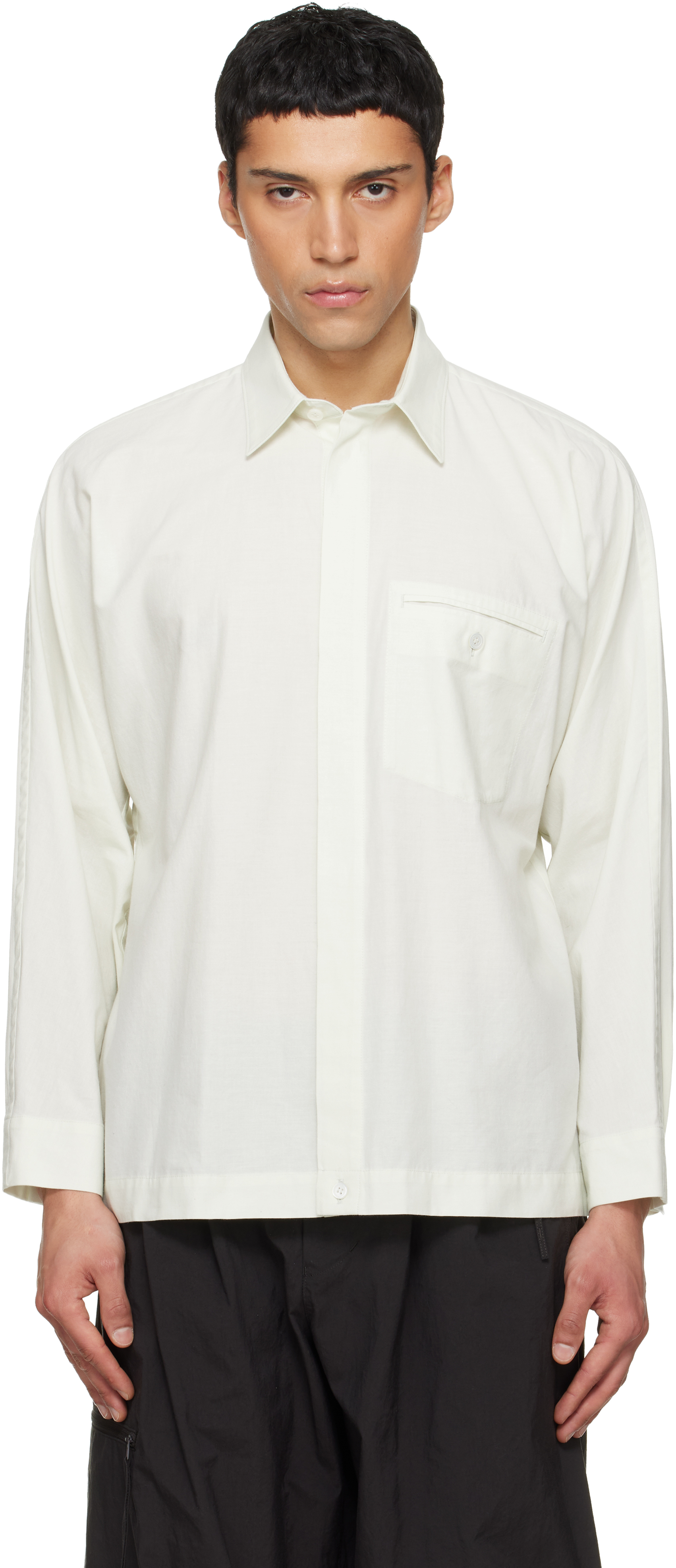 HOMME PLISSÉ ISSEY MIYAKE: Green Streamline Shirt | SSENSE