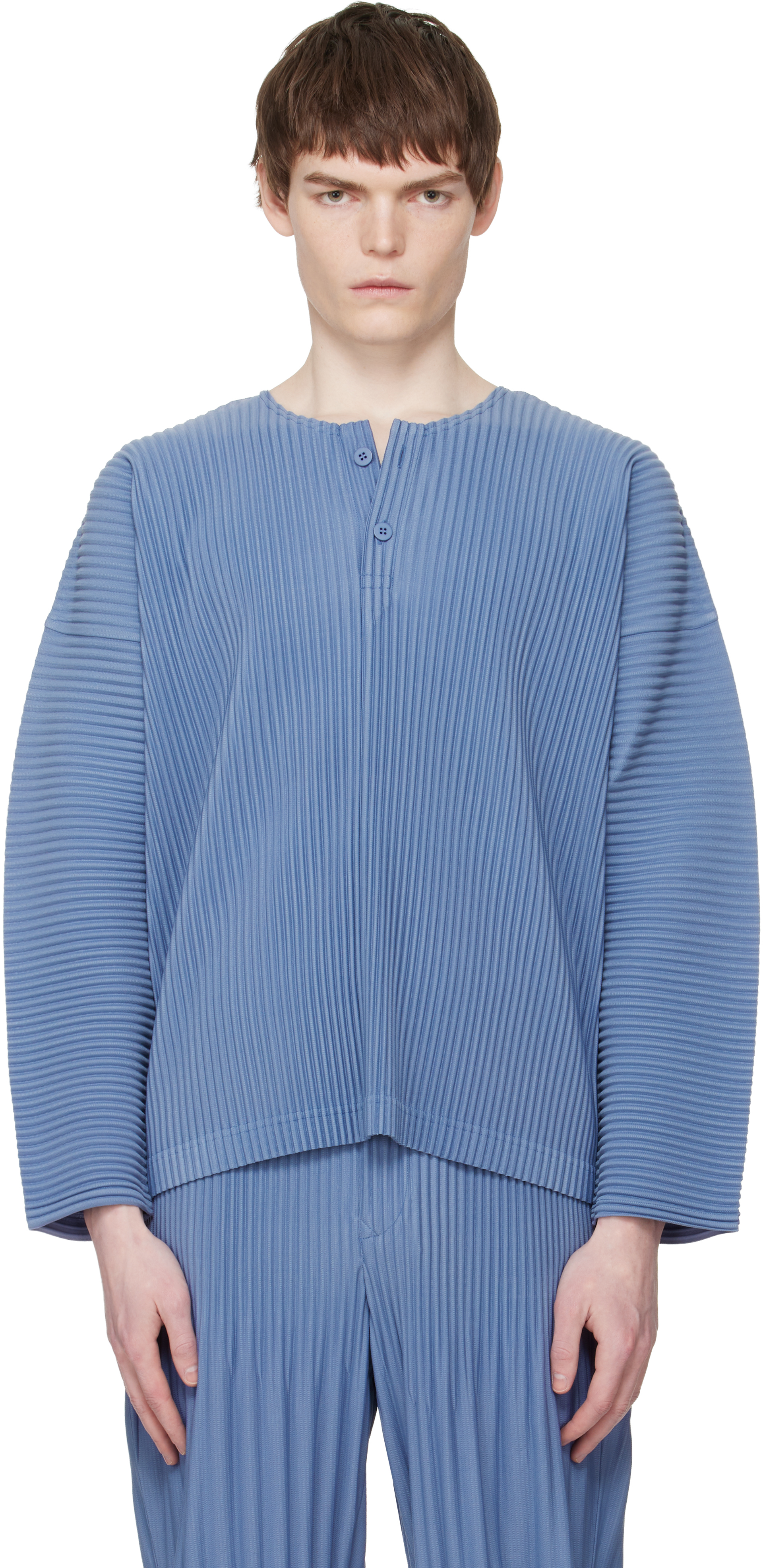 HOMME PLISSÉ ISSEY MIYAKE Blue Monthly Colors February Henley