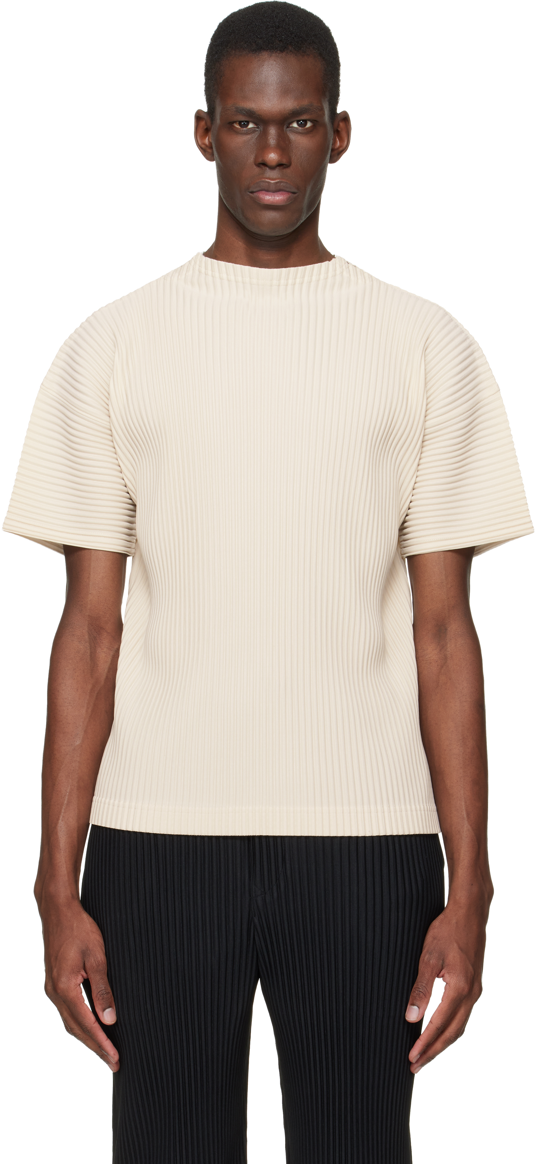 HOMME PLISSÉ ISSEY MIYAKE: Beige Monthly Colors March T-shirt