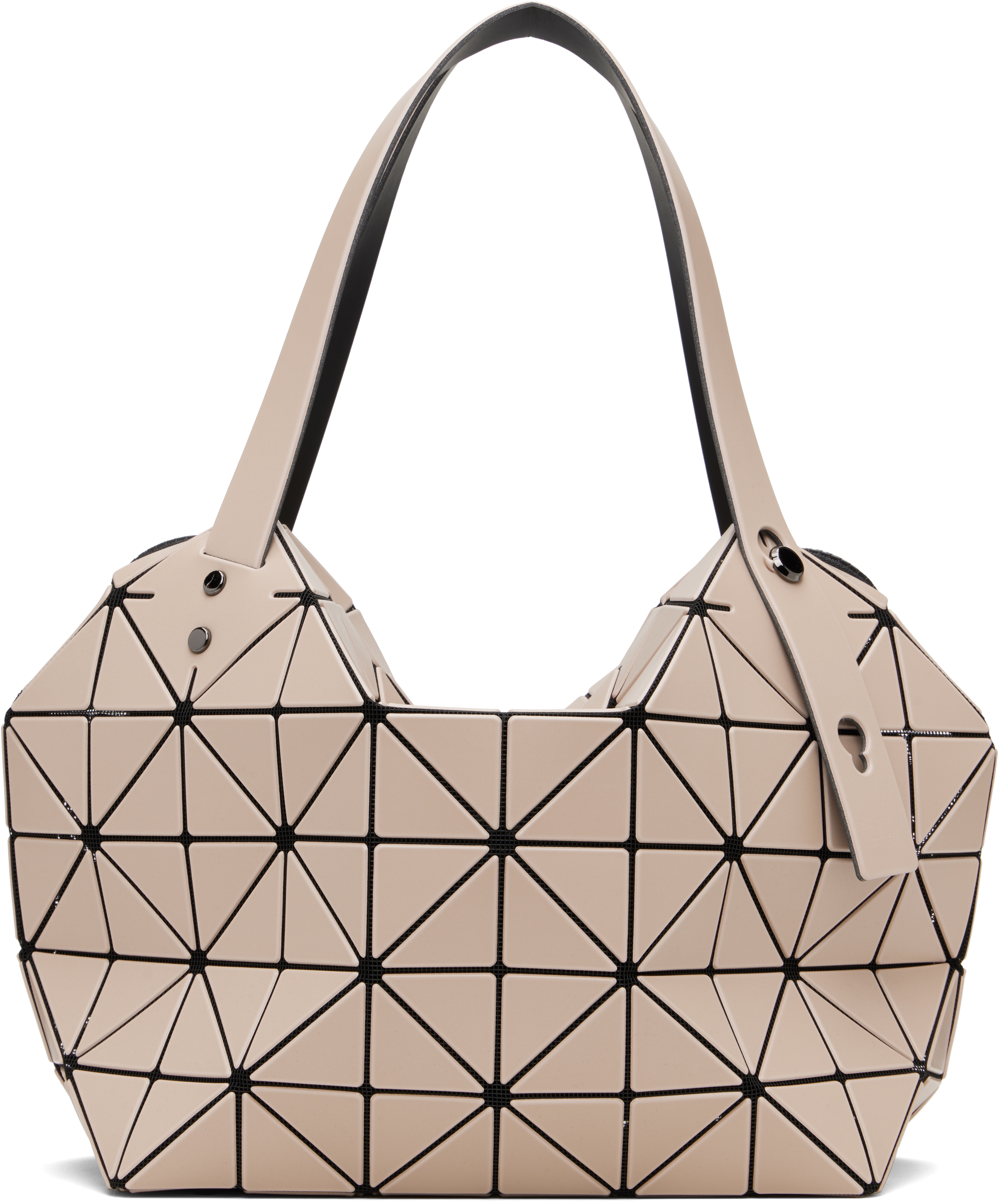 BAO BAO ISSEY MIYAKE: Beige Boston Hand Bag | SSENSE