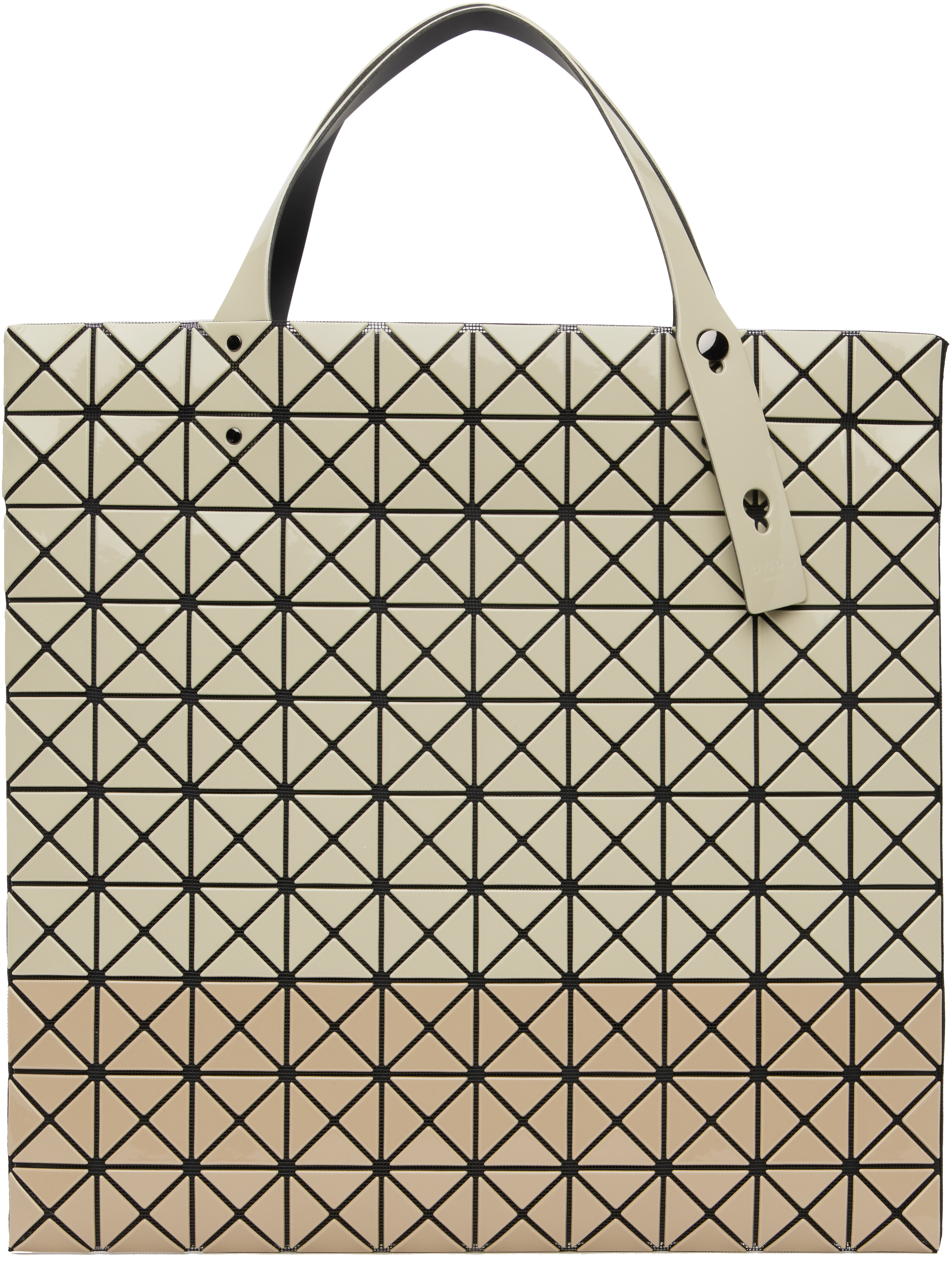 Beige Prism Bi-Color Tote by BAO BAO ISSEY MIYAKE on Sale