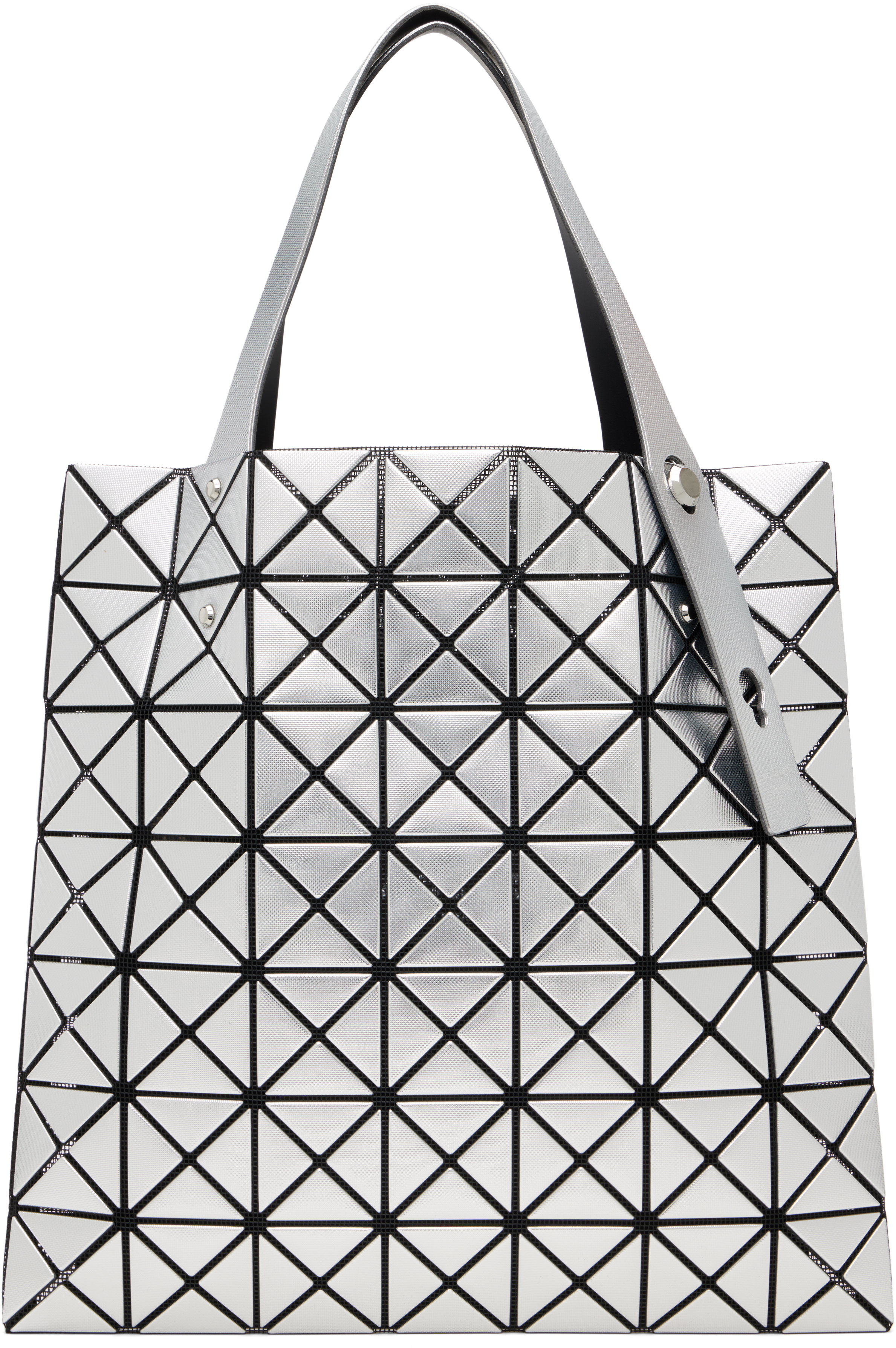 BAO BAO ISSEY MIYAKE: Silver Platinum Tote | SSENSE