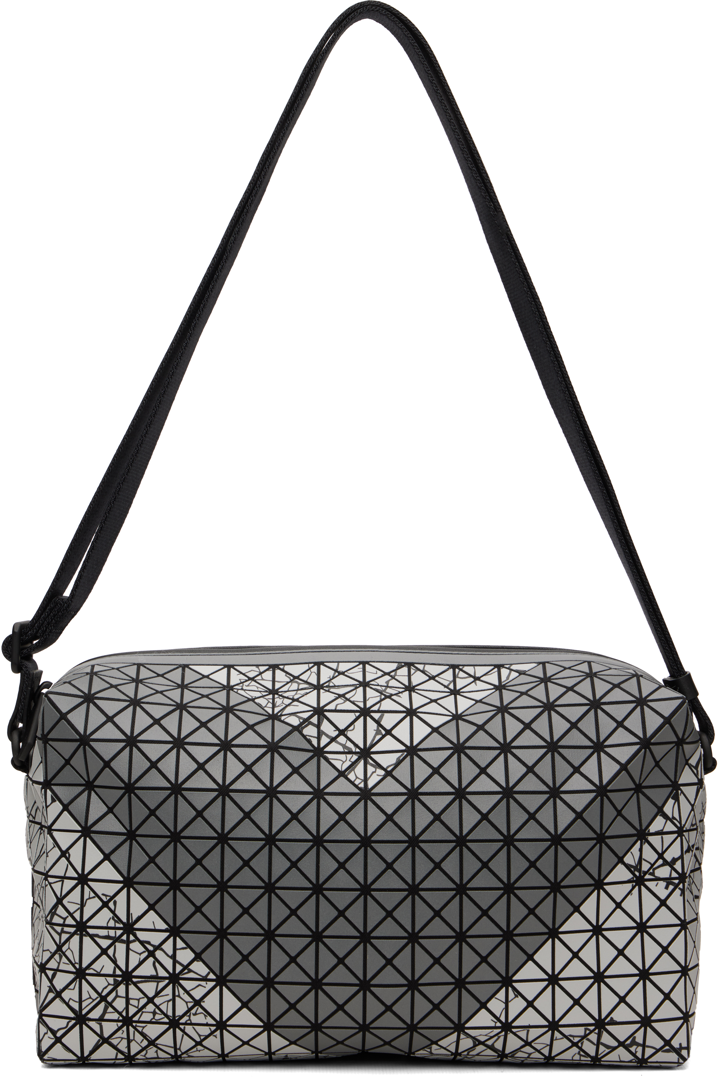 BAO BAO ISSEY MIYAKE: Gray Autobahn Saddle Bag | SSENSE