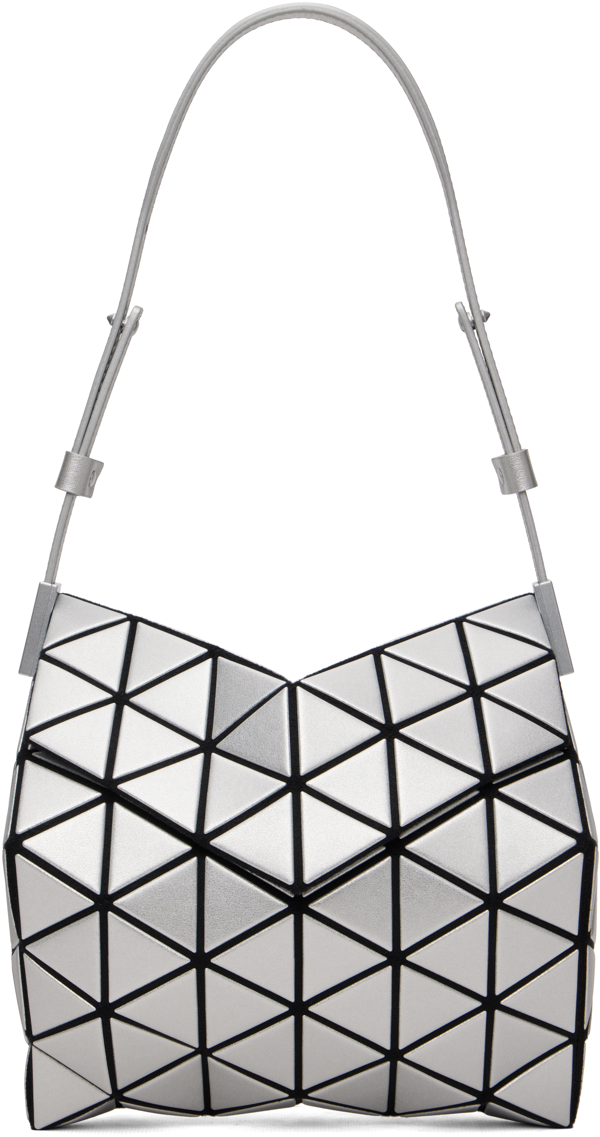 ISSAEY MIYAKE BAO BAODUO ショルダーバッグ シルバー BAO BAO ISSEY MIYAKE: Silver Torso Bag | SSENSE