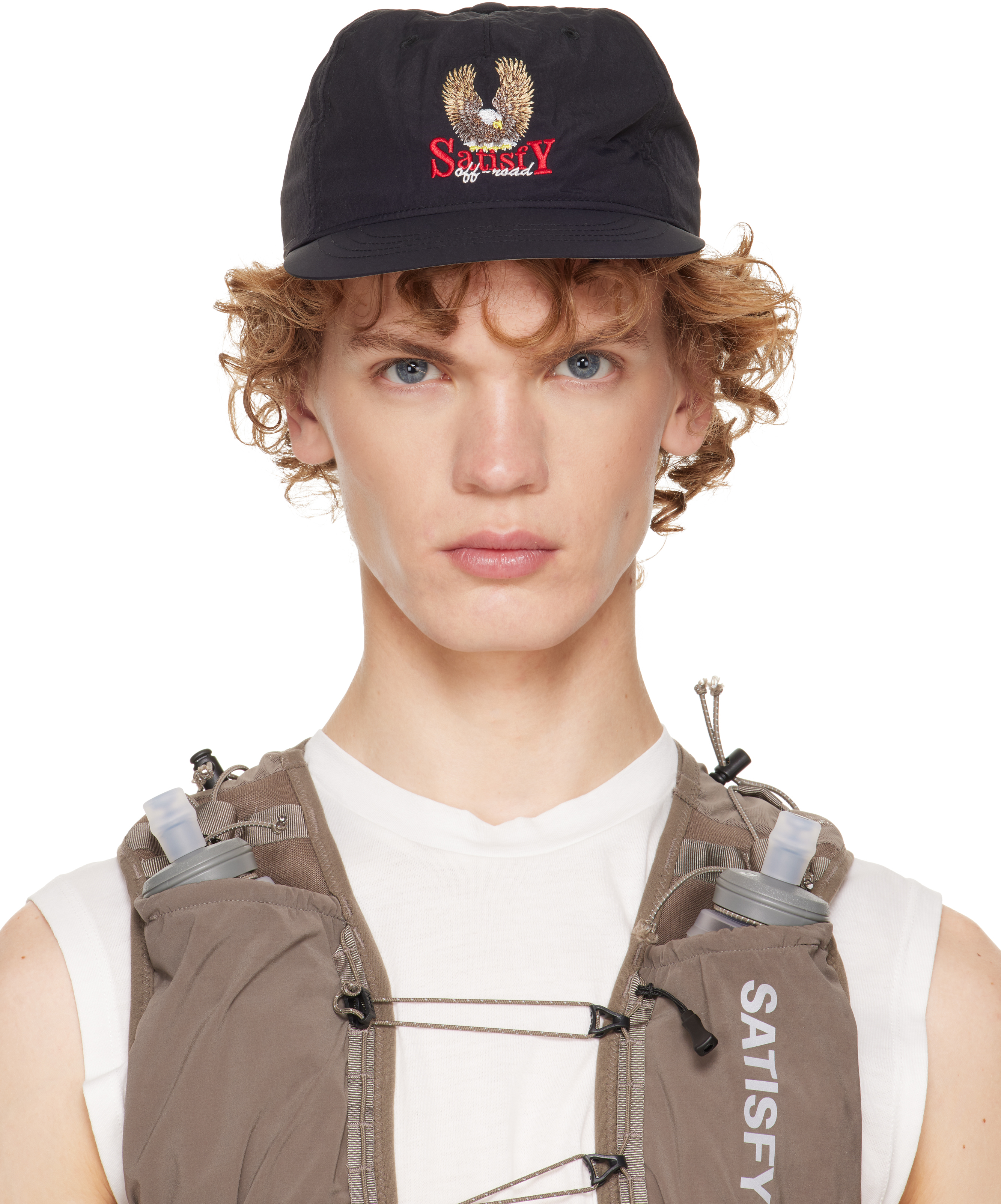 SATISFY FLITESILK™ RUNNING CAP Satisfy: Black FliteSilk 5 Panel Pinch Running Cap | SSENSE Canada