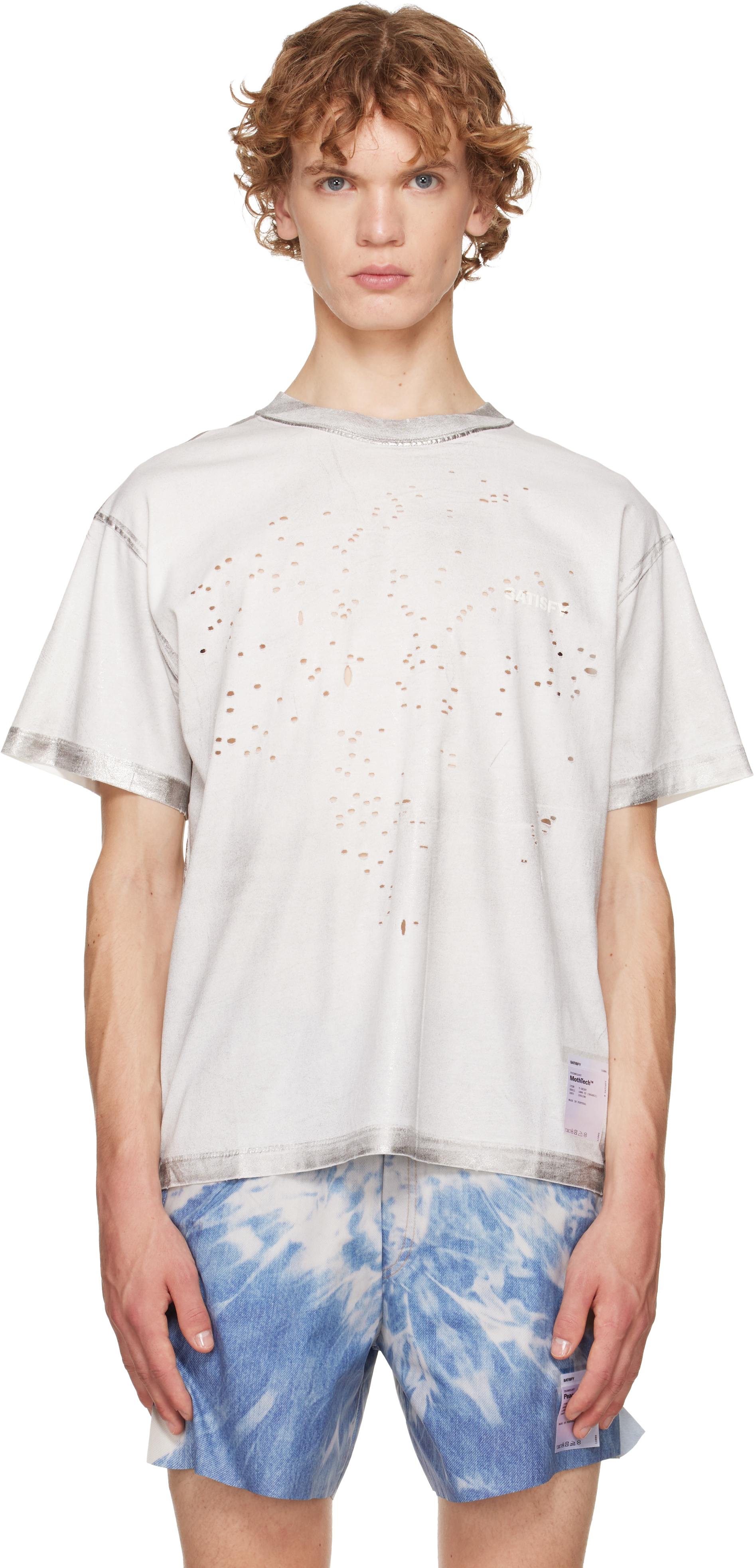 Satisfy: ホワイト＆シルバー MothTech Running Tシャツ | SSENSE 日本