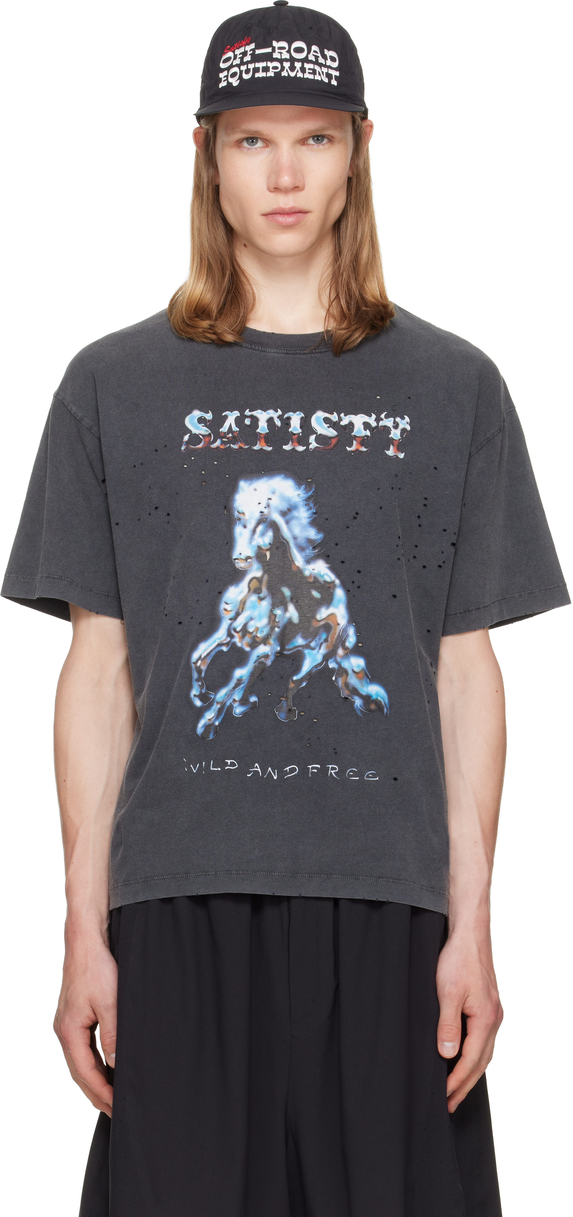 Satisfy: Black MothTech T-shirt | SSENSE