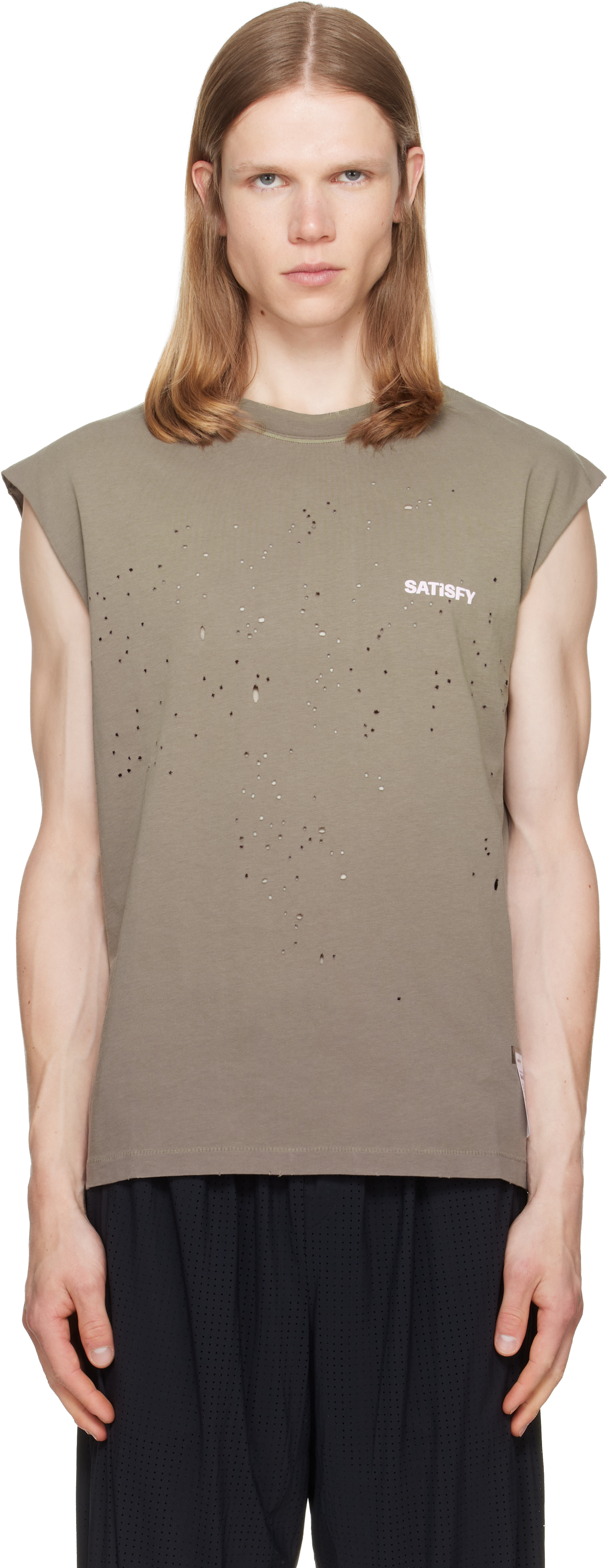Satisfy: Brown MothTech Muscle Tank Top | SSENSE Canada