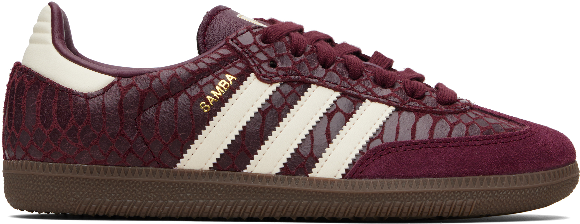 adidas Samba バーガンディ スニーカー　24cm adidas Originals: バーガンディ Samba OG スニーカー | SSENSE 日本