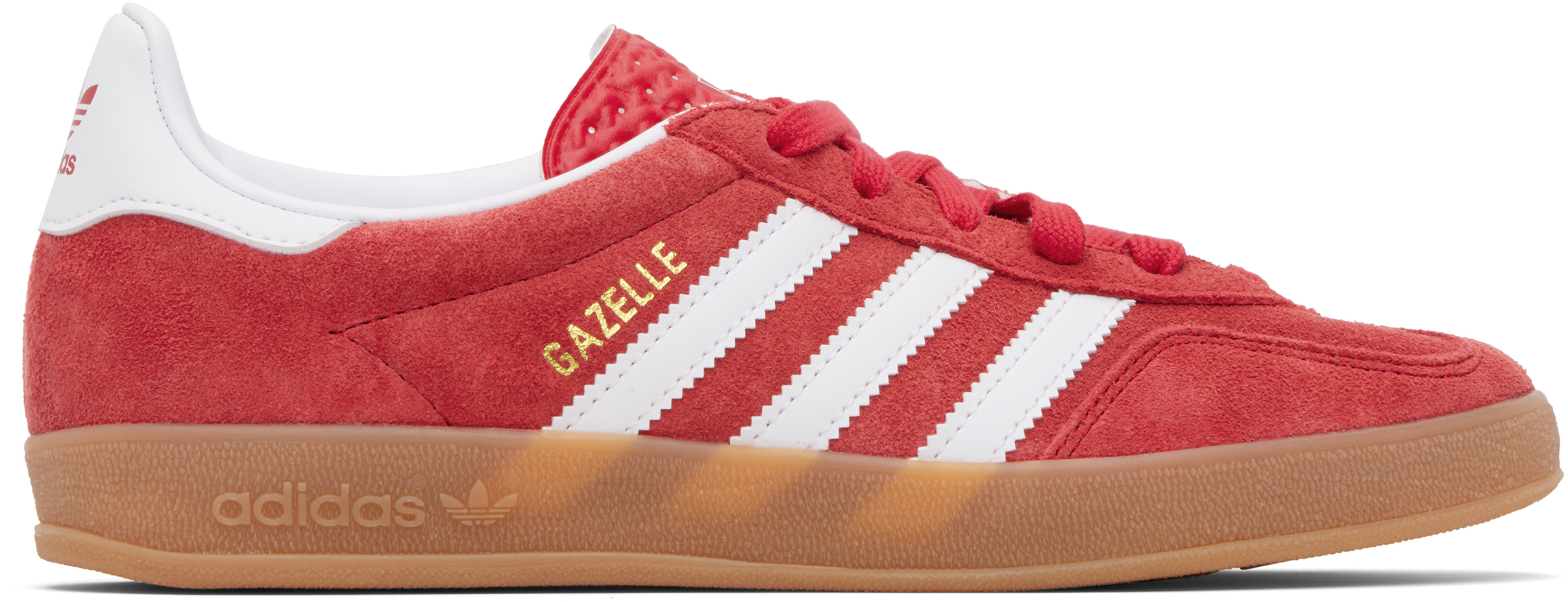 adidas Originalsのレッド Gazelle Indoor スニーカーがセール中