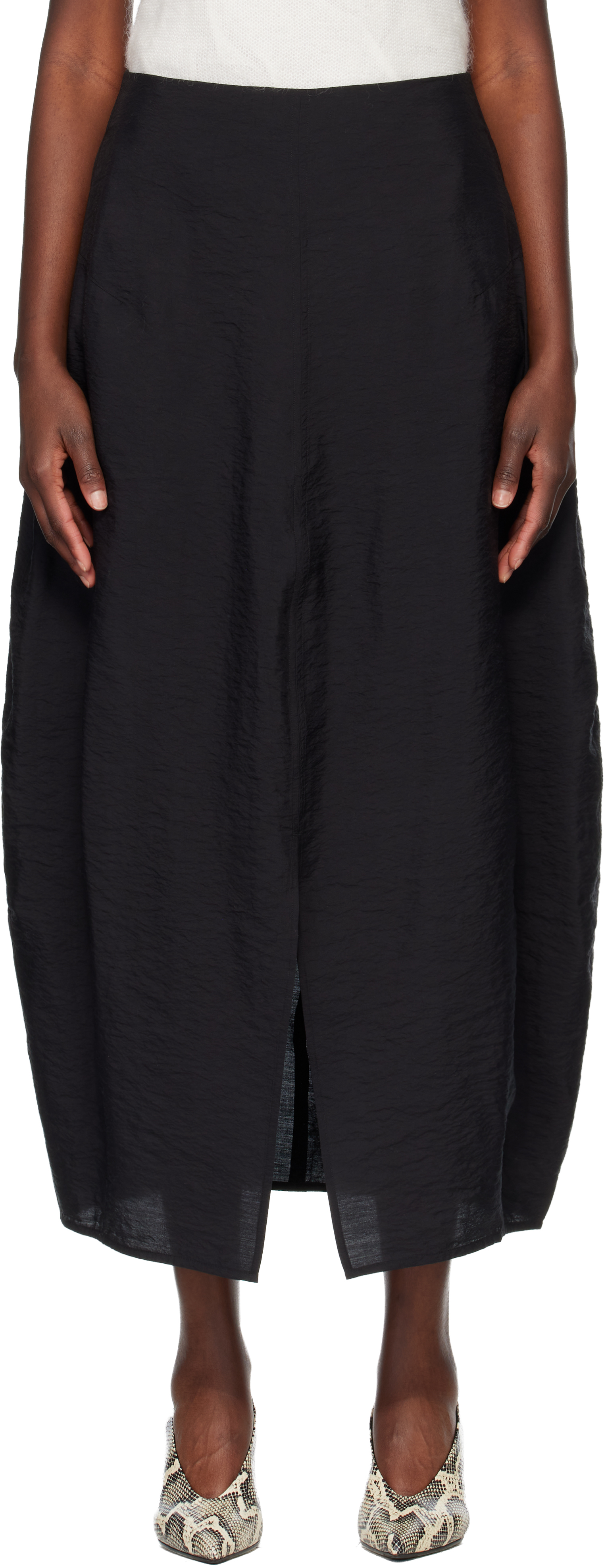 TOTEME Black Parachute Maxi Skirt