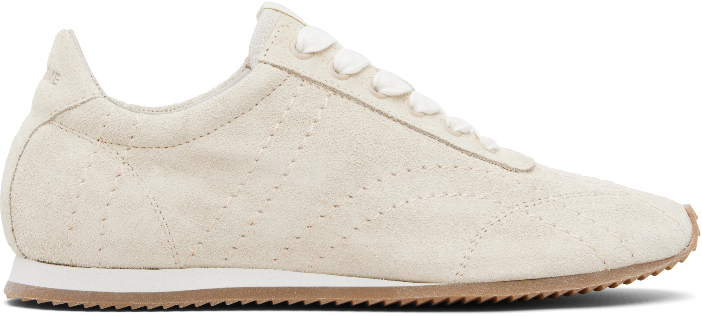 TOTEME: Off-White Flex Suede Sneakers | SSENSE