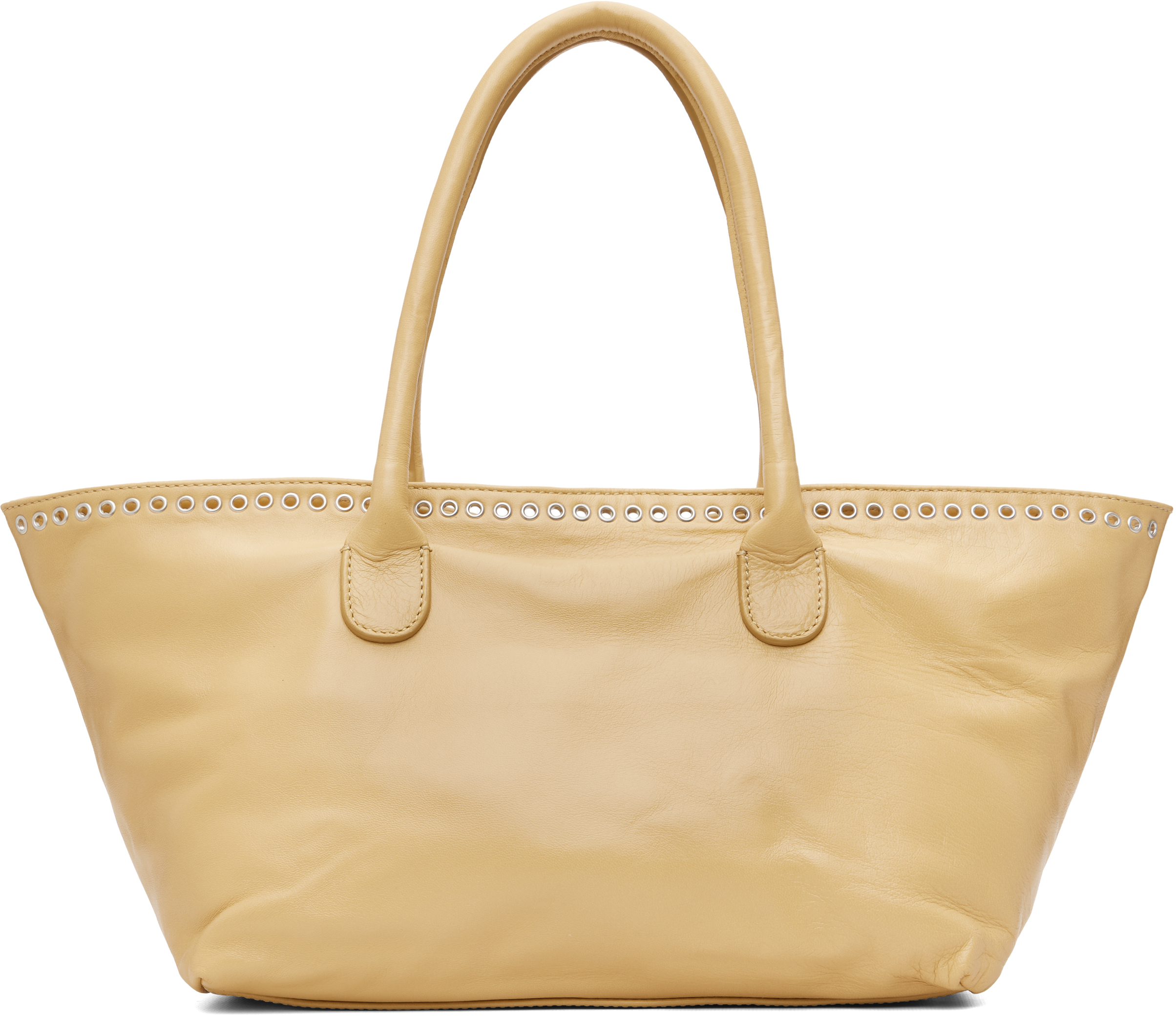 Gimaguas Beige Capazo Bag In Yellow