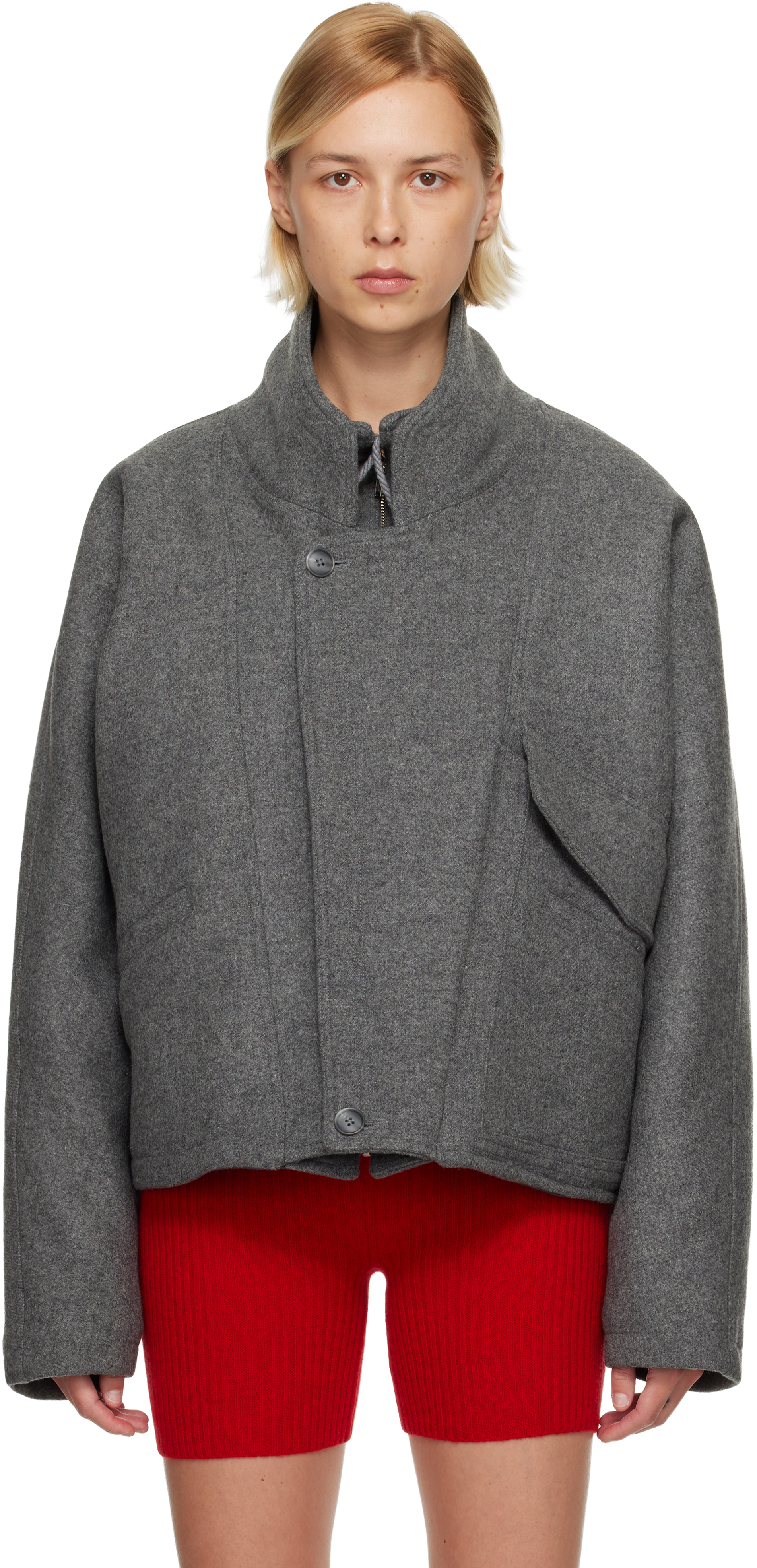 Maryam Nassir Zadeh Gray Augusta Jacket