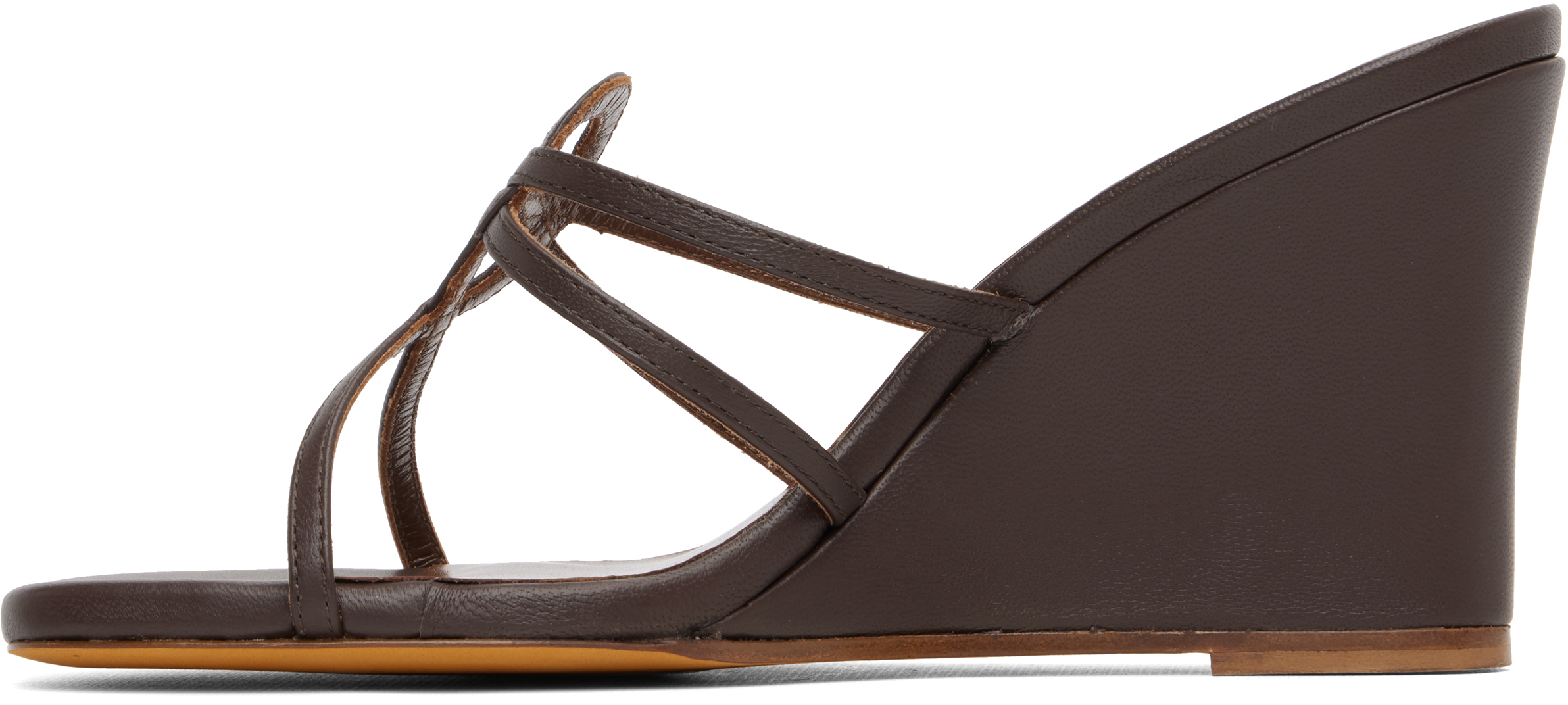 Maryam Nassir Zadeh Brown Opera Wedge Heeled Sandals In Brown
