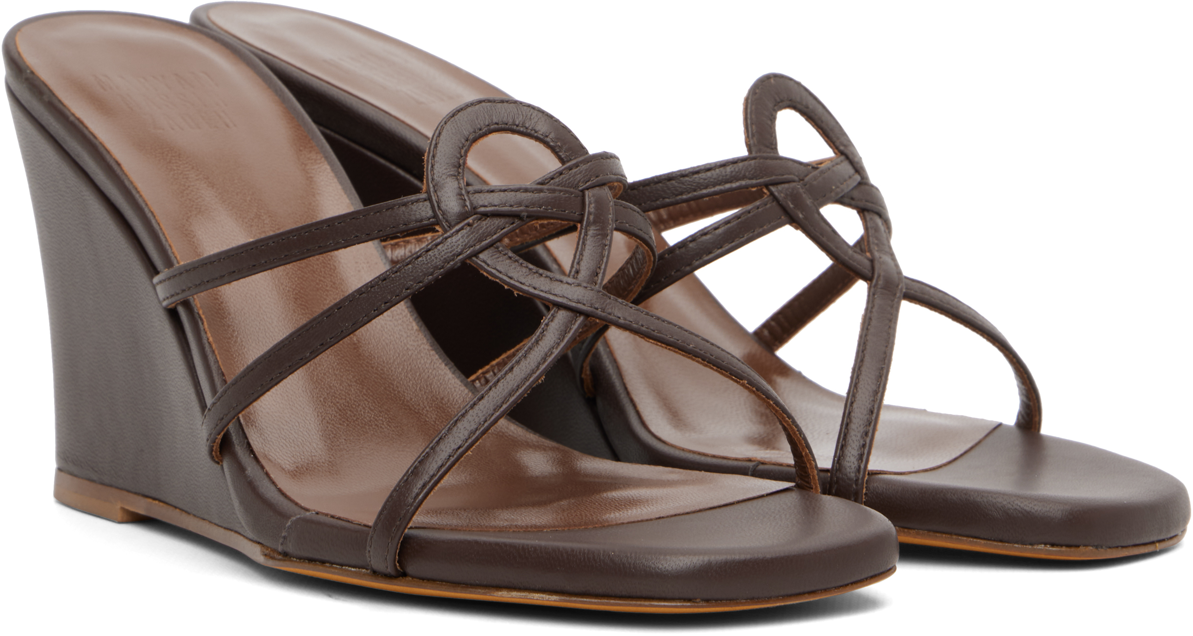 Maryam Nassir Zadeh Brown Opera Wedge Heeled Sandals In Brown