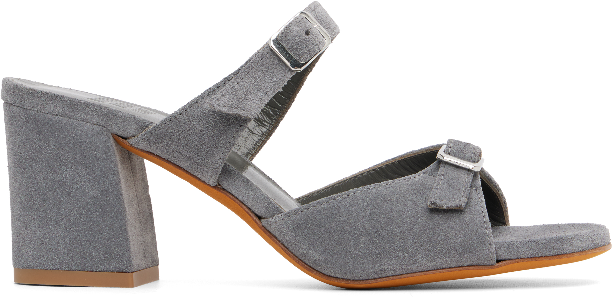 Maryam Nassir Zadeh Gray Una Heeled Sandals