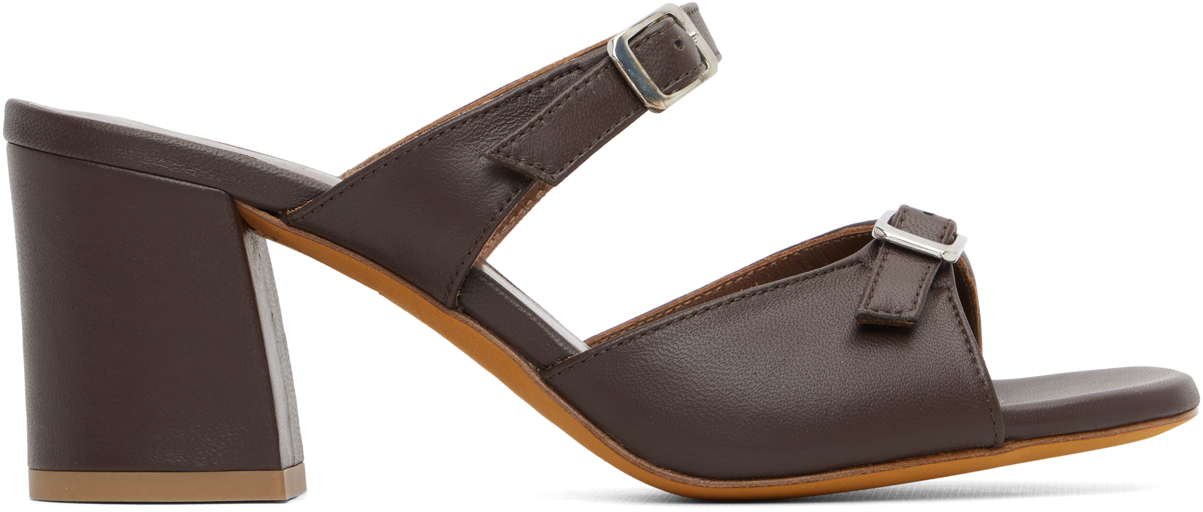 Maryam Nassir Zadeh Brown Una Heeled Sandals In Brown