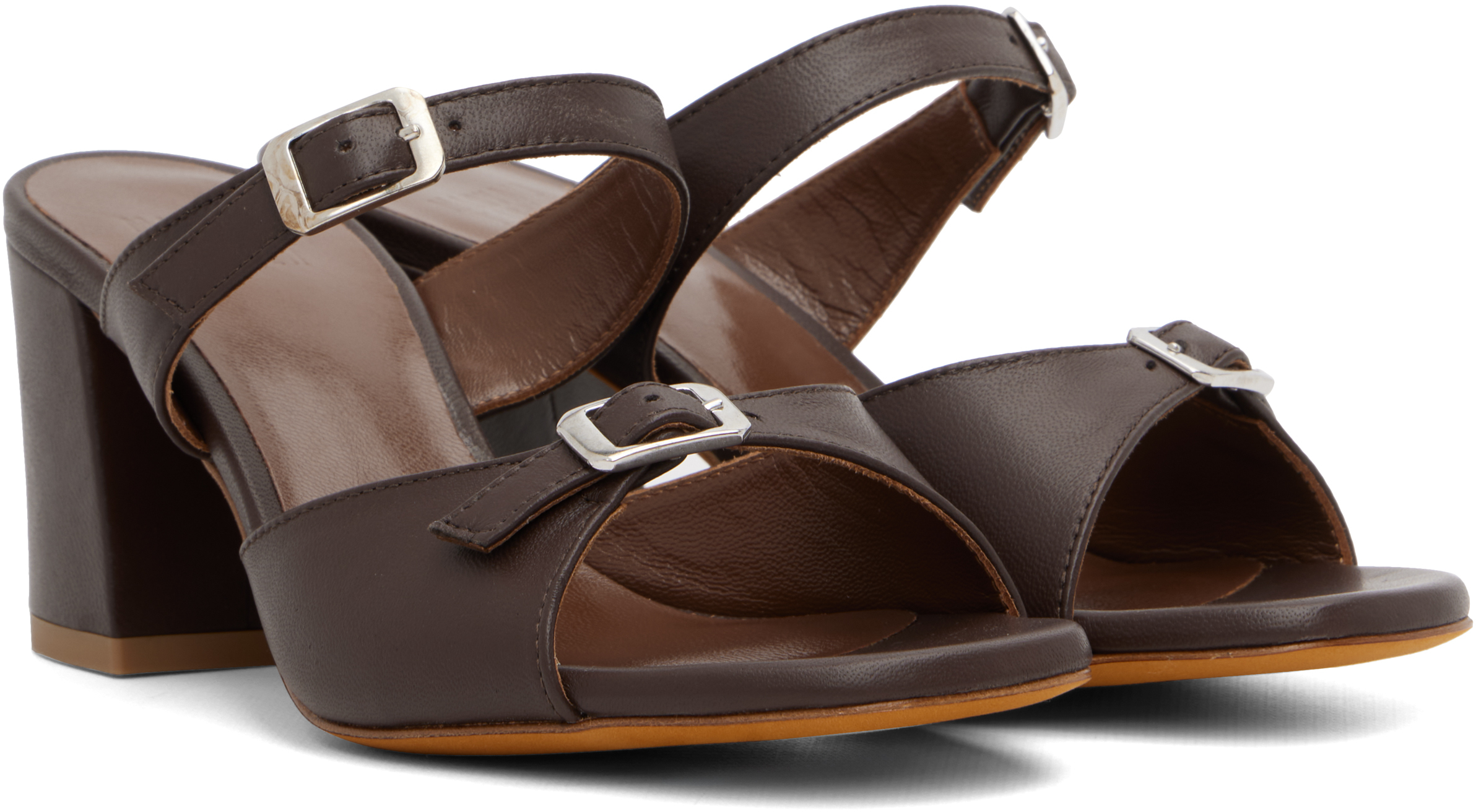 Maryam Nassir Zadeh Brown Una Heeled Sandals In Brown
