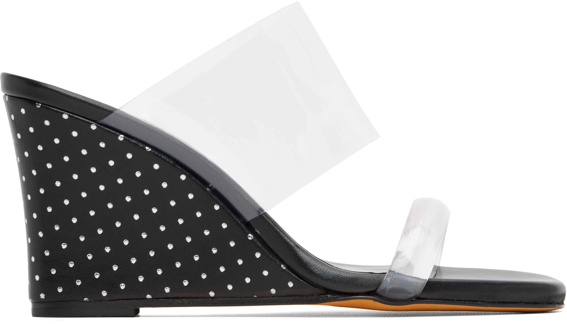 MARYAM NASSIR ZADEH OLYMPIA WEDGE サンダル Maryam Nassir Zadeh: Black Olympia Wedge Heeled Sandals | SSENSE