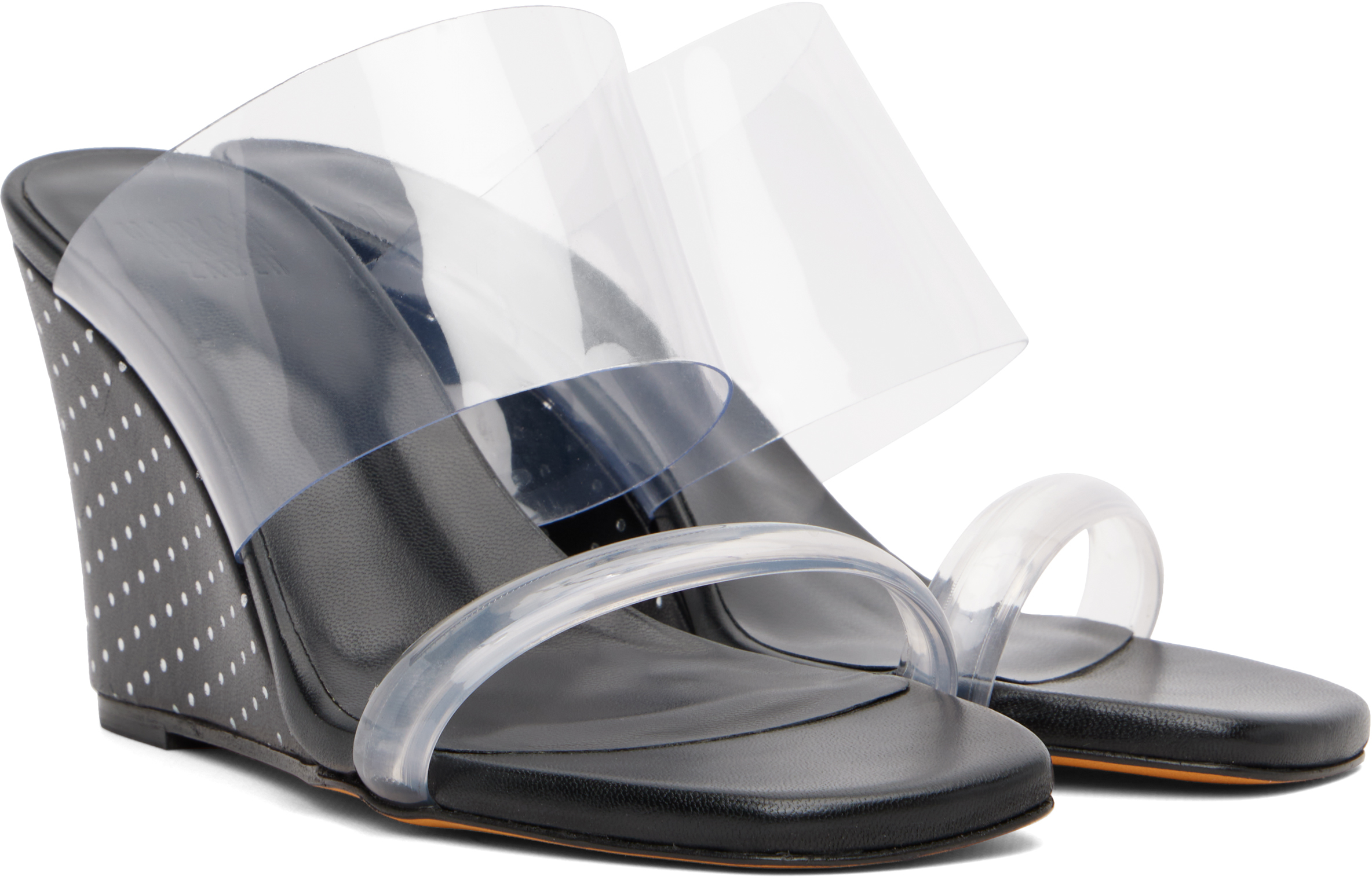 Maryam Nassir Zadeh Black Olympia Wedge Heeled Sandals In Black