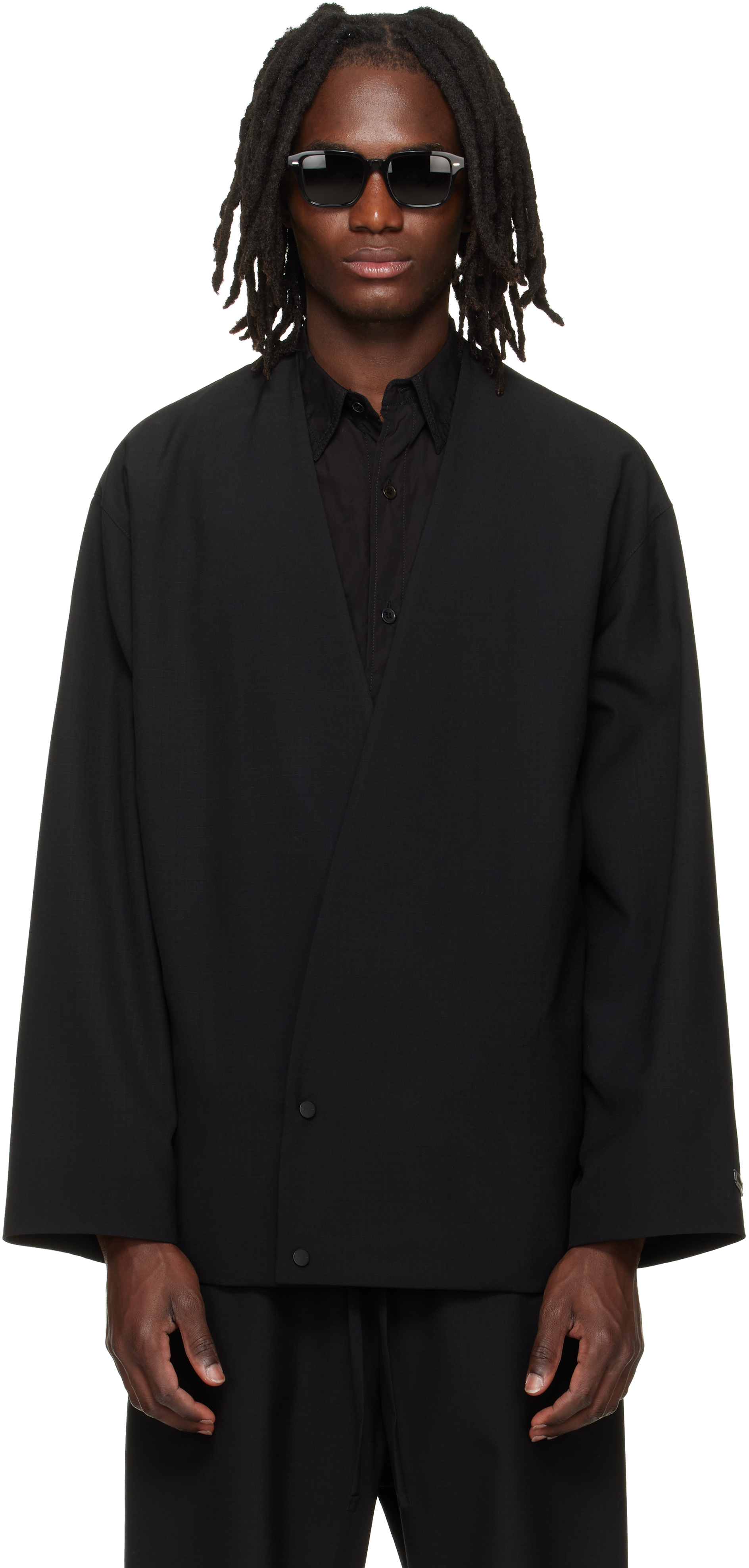 Fear of God: ブラック Relaxed Cropped Lapelless テーラード