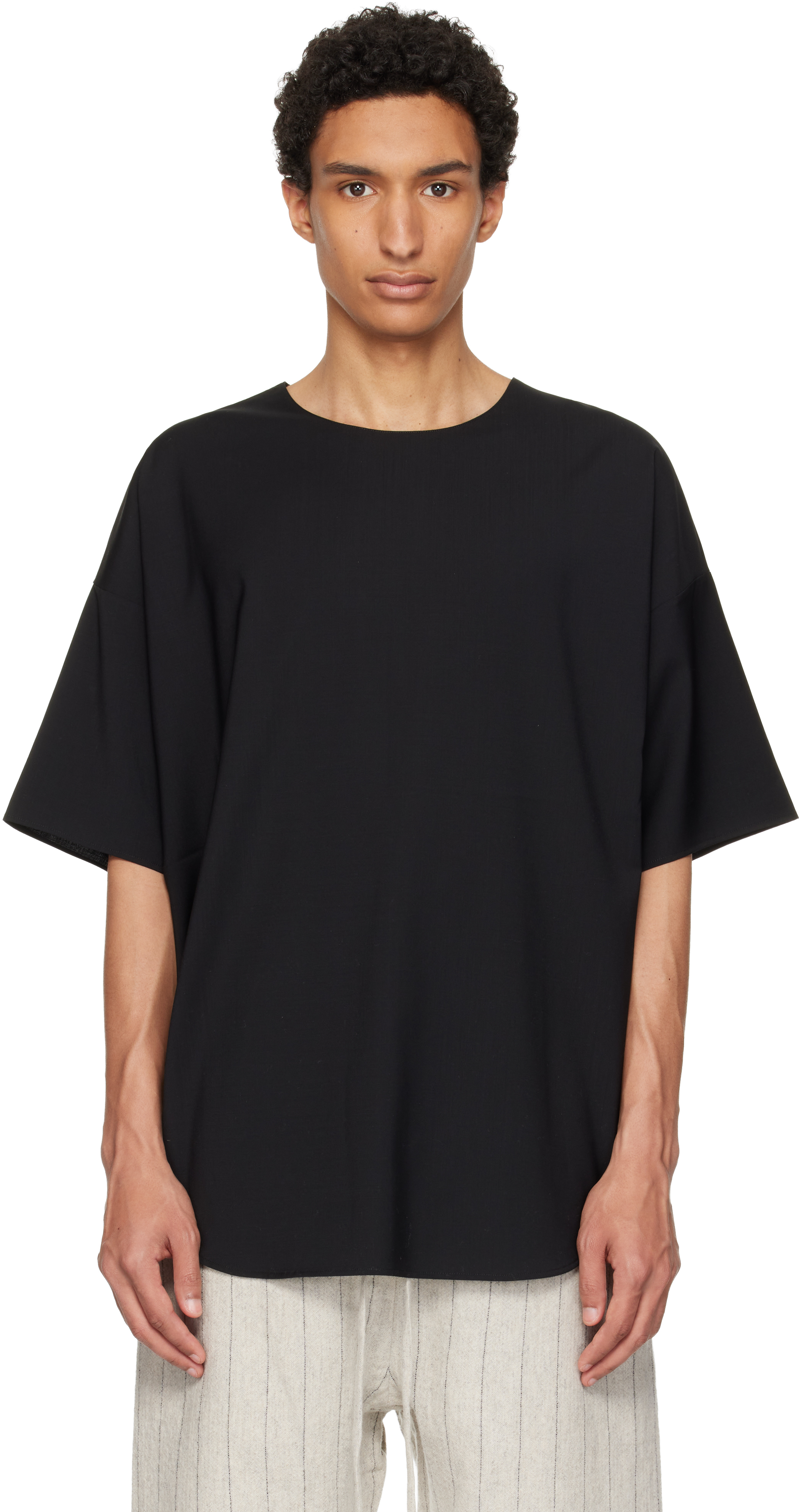 fear of god FEAR OF GOD 半袖チェックシャツ　S size Fear of God: Black Relaxed S/S T-shirt | SSENSE