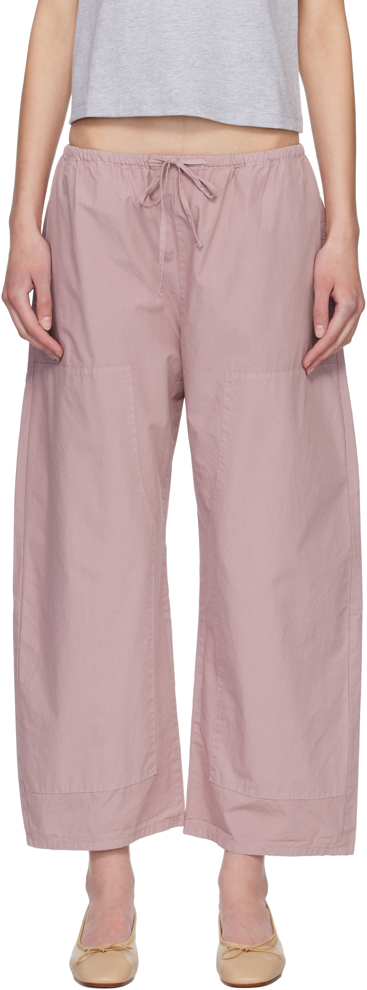 LESET: Pink Kyoto Carpenter Trousers | SSENSE