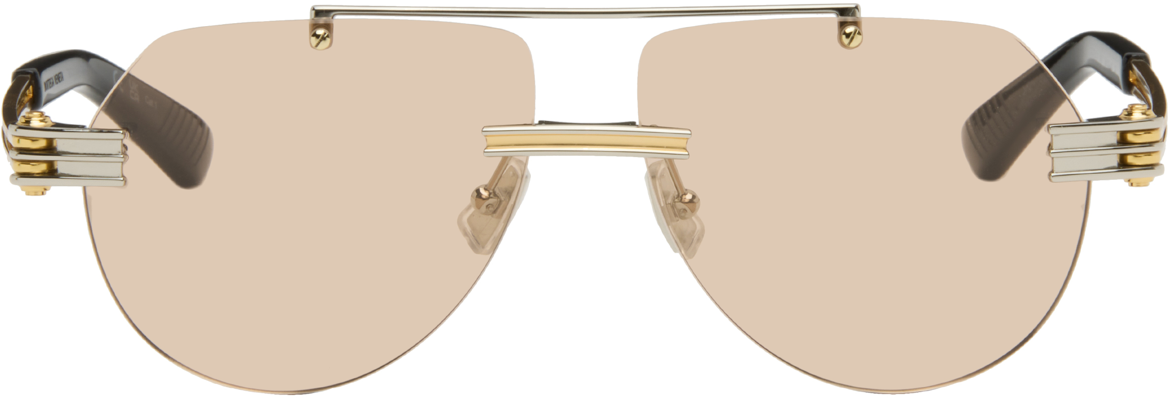 Bottega Veneta Geometric Navigator Sunglasses Bottega Veneta BV1342S 003 Sunglasses - US main image 3