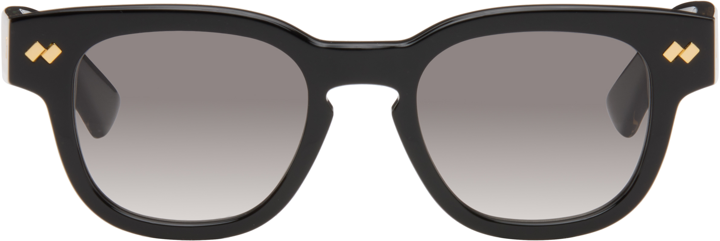Bottega Veneta Black Intrecciato Panthos Sunglasses