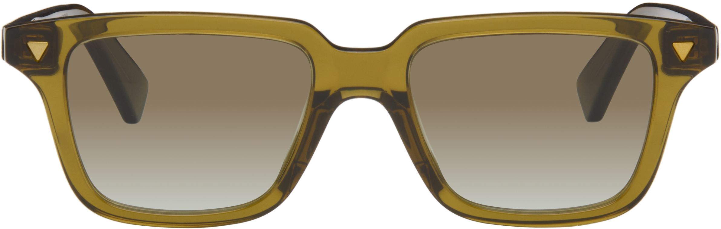 Bottega Veneta Brown Triangle Sunglasses