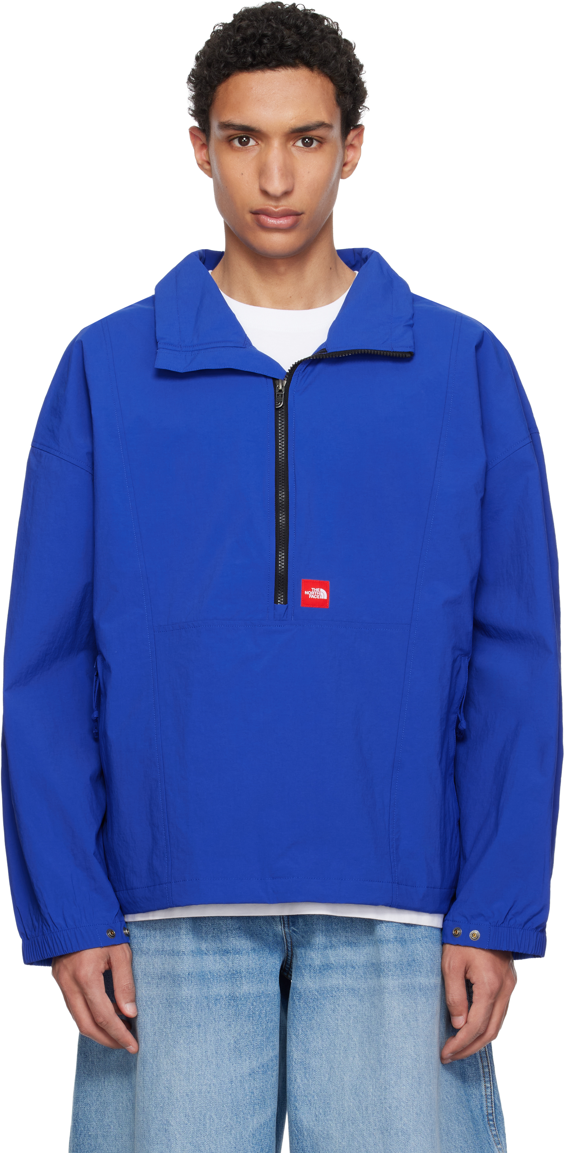 The North Faceのネイビー TNF Red Box タスラン ジャケットがセール中