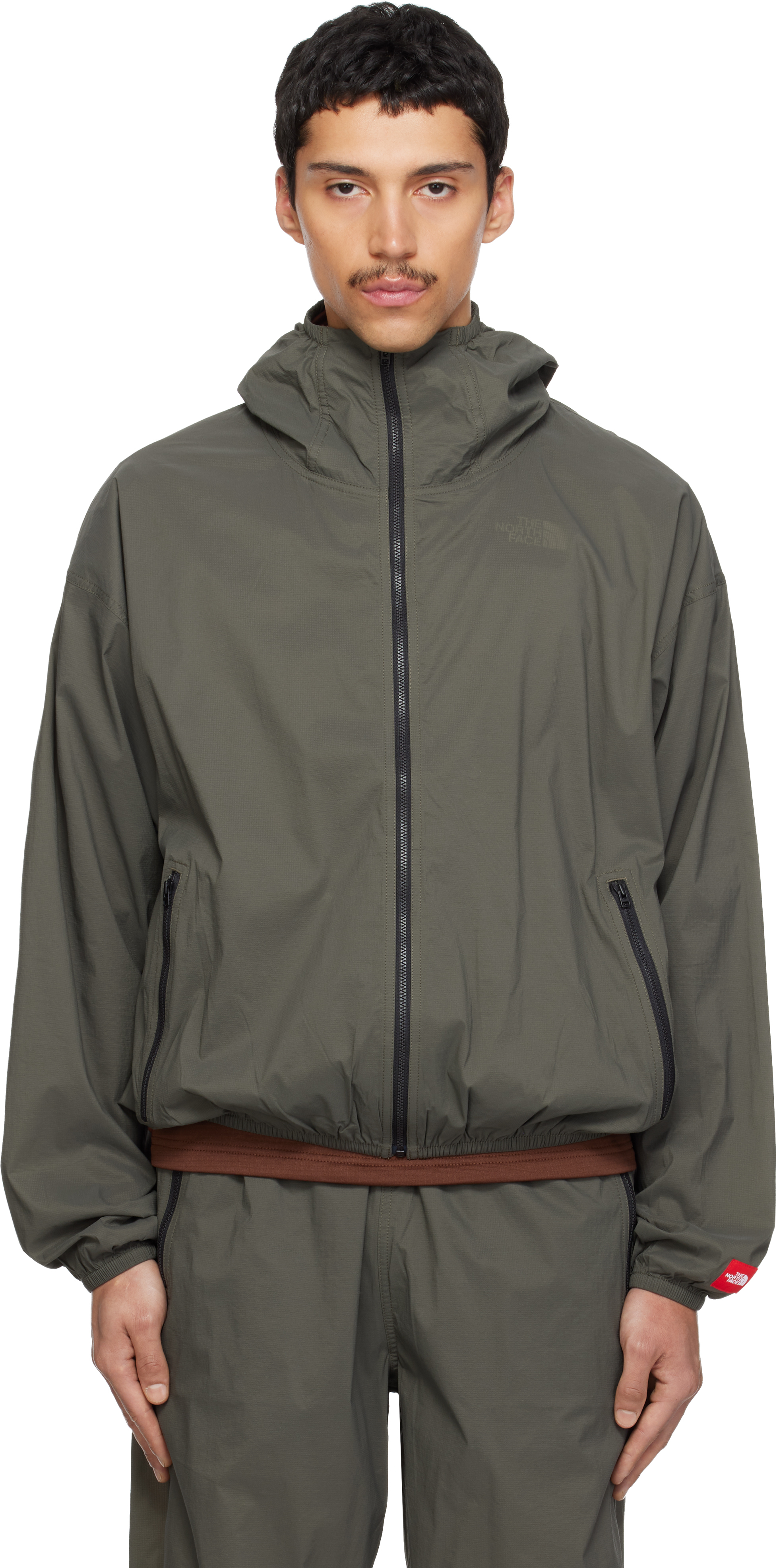 The North Face: カーキ TNF Red Box Wind パッカブル フード付き