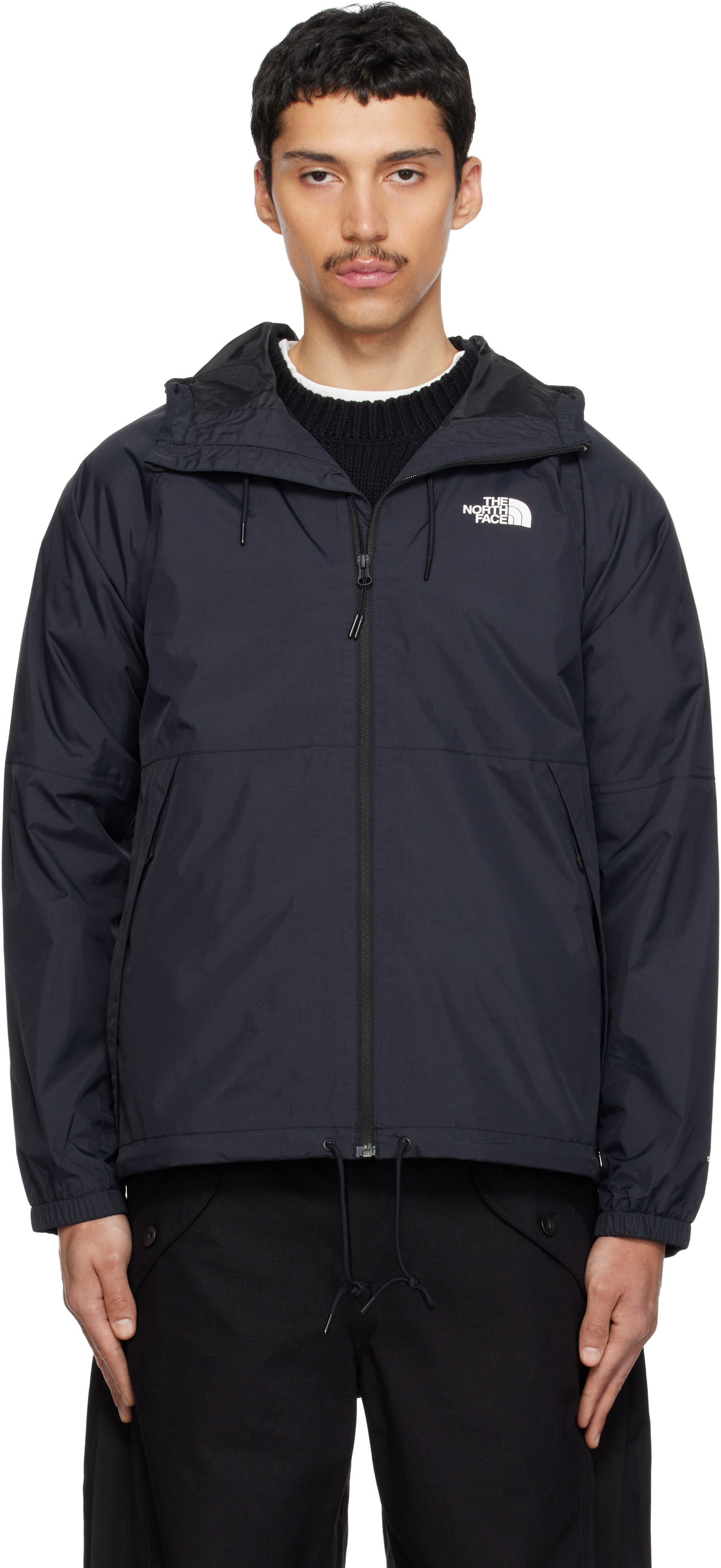美品　THE NORTH FACE 黒 フード付きレインジャケット XXXL The North Face: ブラック Antora フード付き レインジャケット