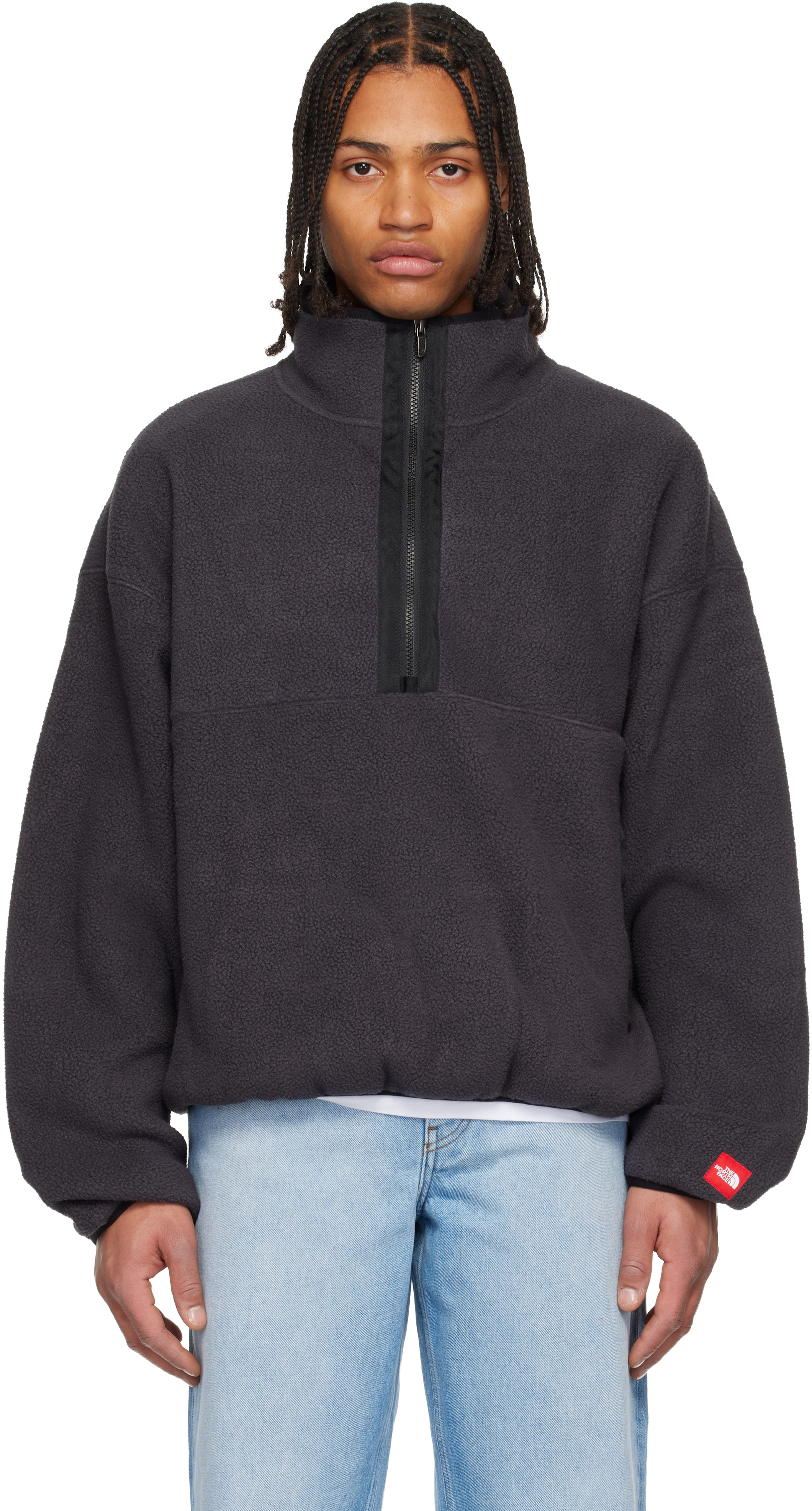The North Face: グレー TNF Red Box 1/2 ジップ フリースジャケット