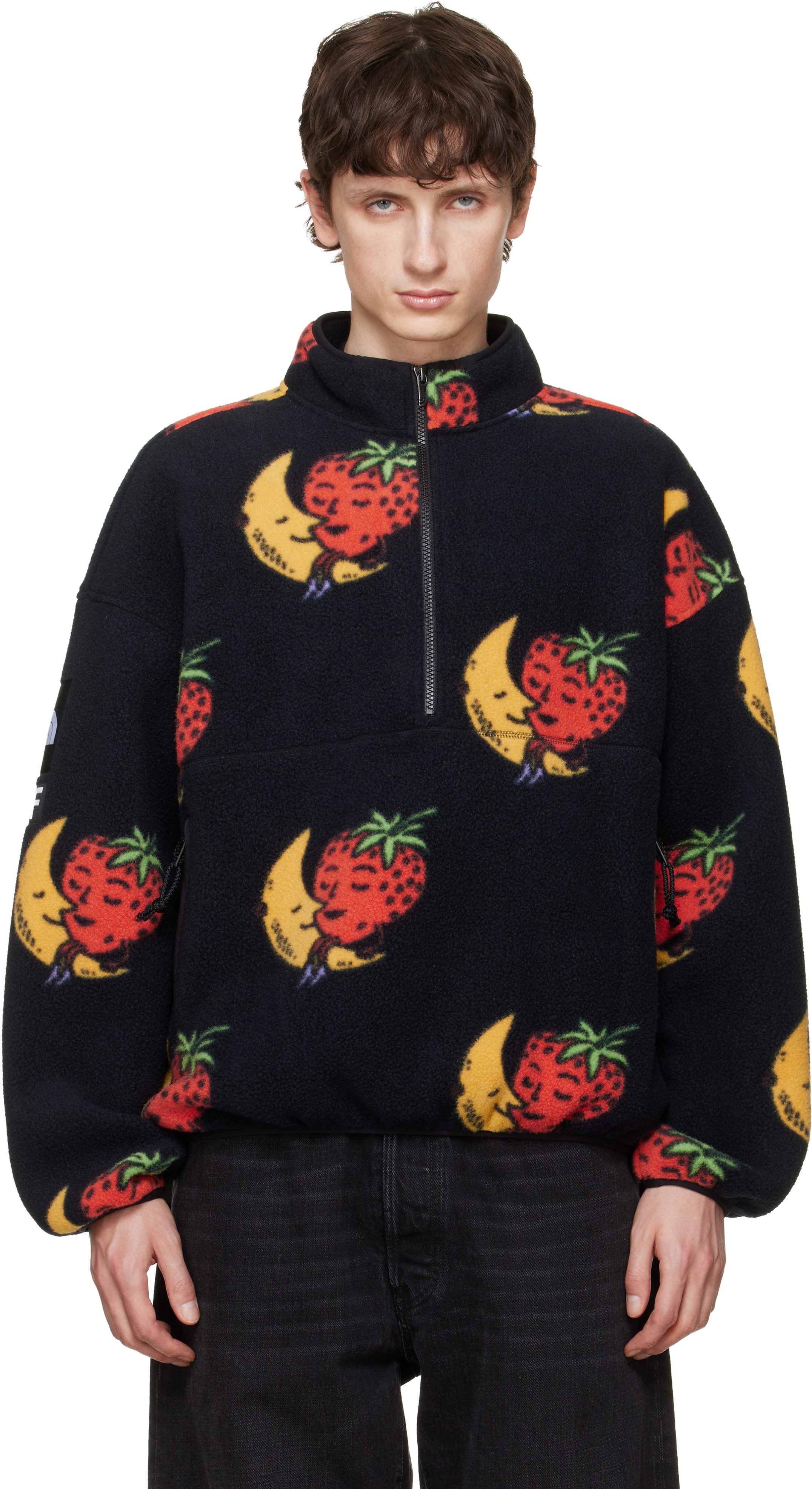 【Sky (ة) 】THE NORTH FACE EXTREME The North Face: Black Sky High Farm Edition Fleece Half-Zip