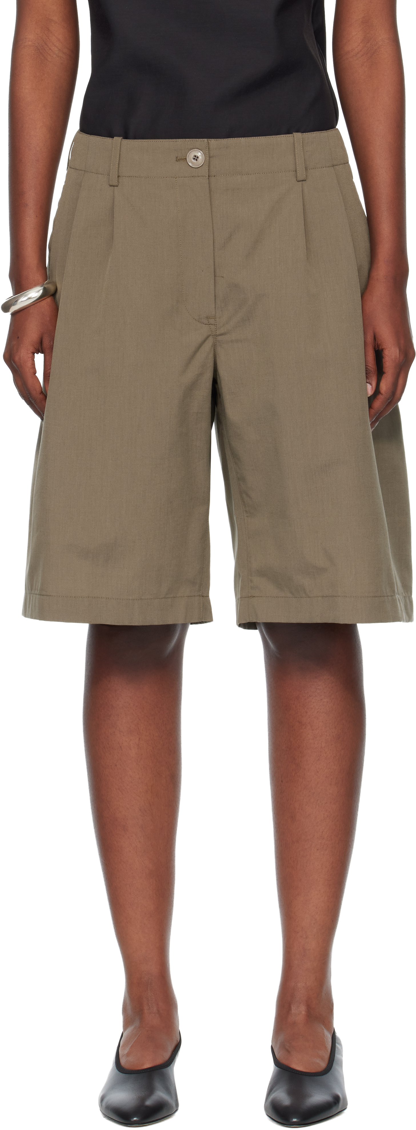 OUR LEGACY Khaki Ponte Shorts