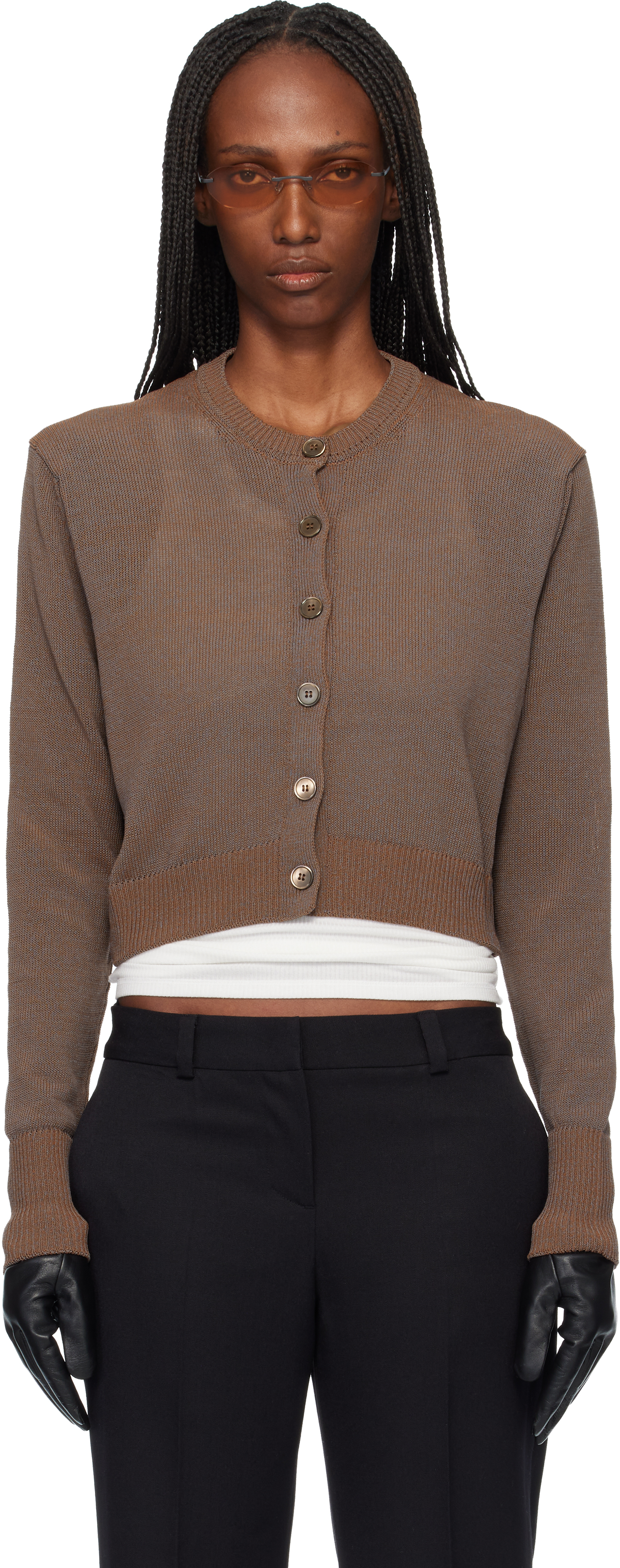 OUR LEGACY: Brown Micro Cardigan | SSENSE