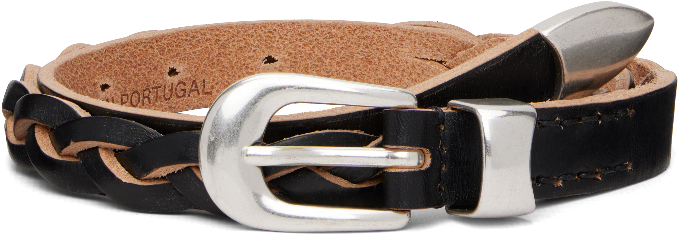 OUR LEGACY: Black 2cm Braided Belt | SSENSE