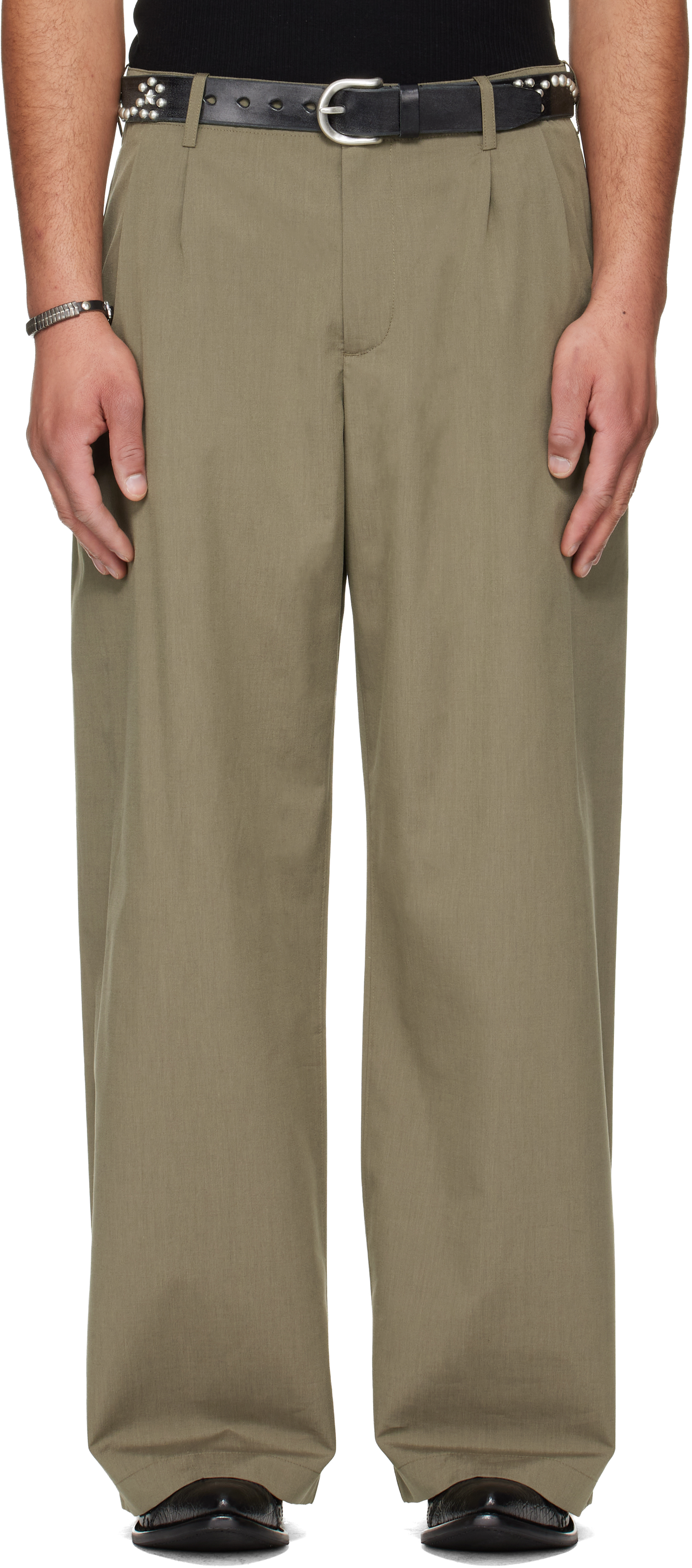 OUR LEGACY: Khaki Bridge Chino Trousers | SSENSE