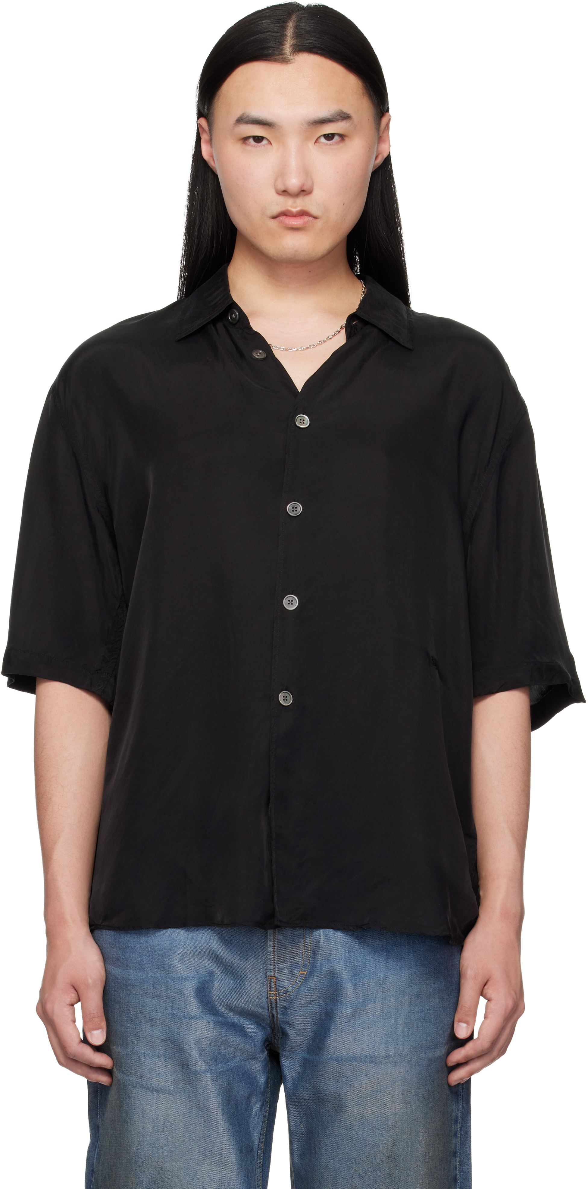 OUR LEGACY: Black Beyond Shortsleeve Shirt | SSENSE OUR LEGACY: Black Beyond Shortsleeve Shirt | SSENSE