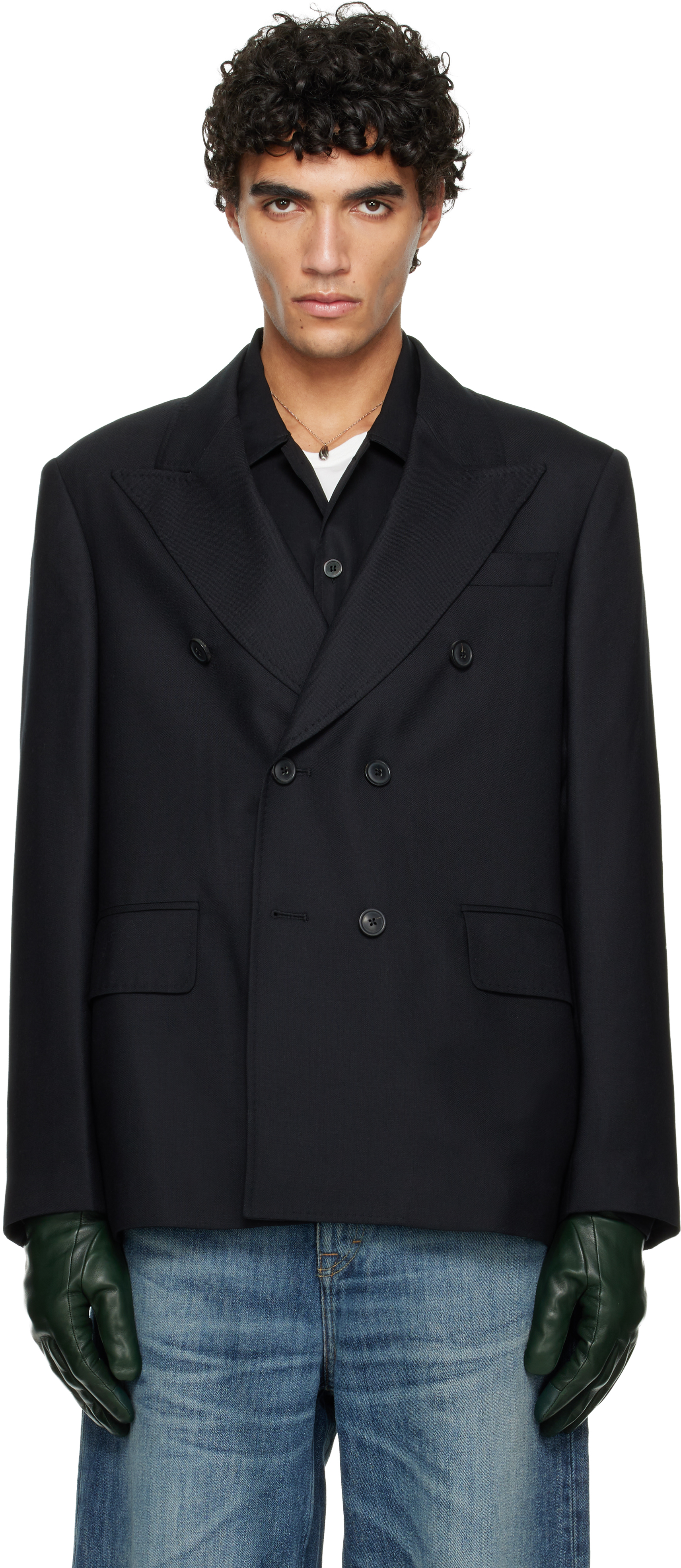 OUR LEGACY Black Unconstructed DB Blazer