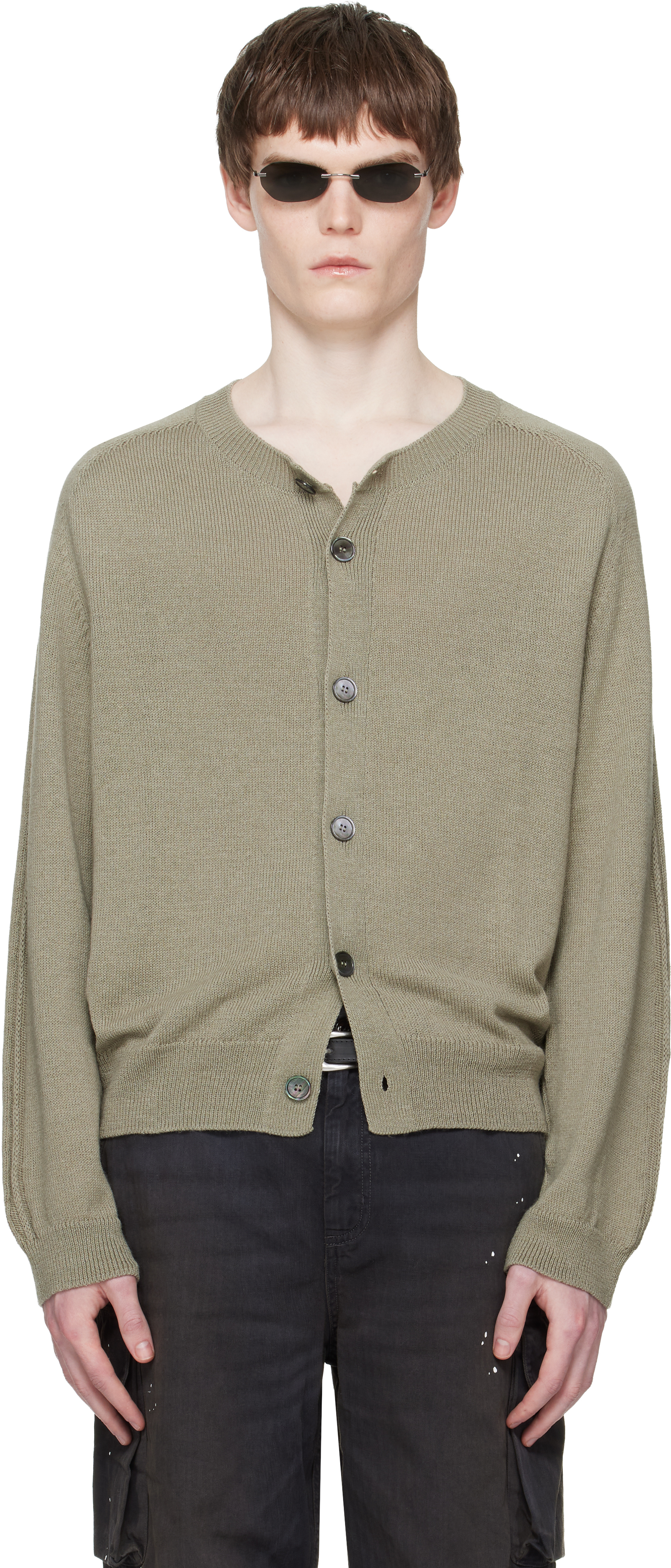 OUR LEGACY: Green True Cardigan | SSENSE