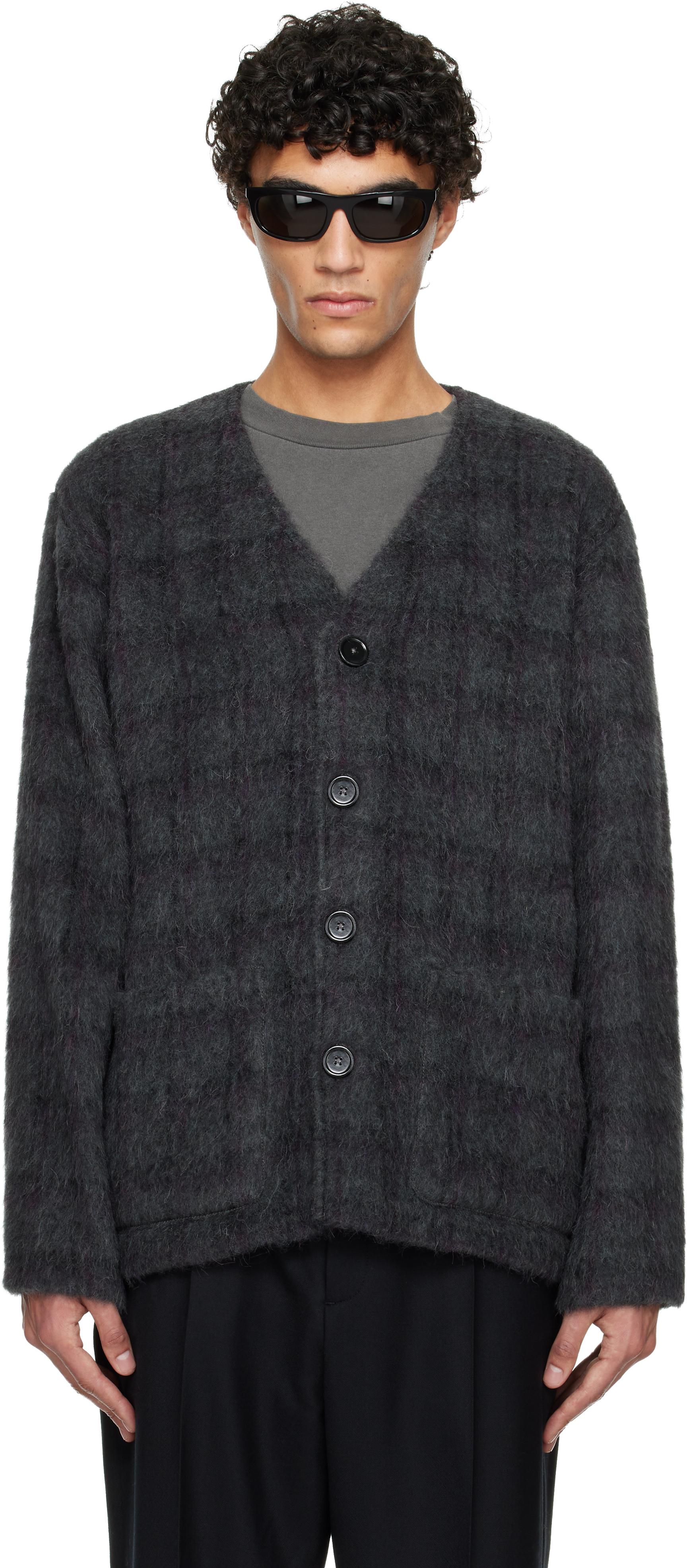 OUR LEGACY Gray Wool Cardigan