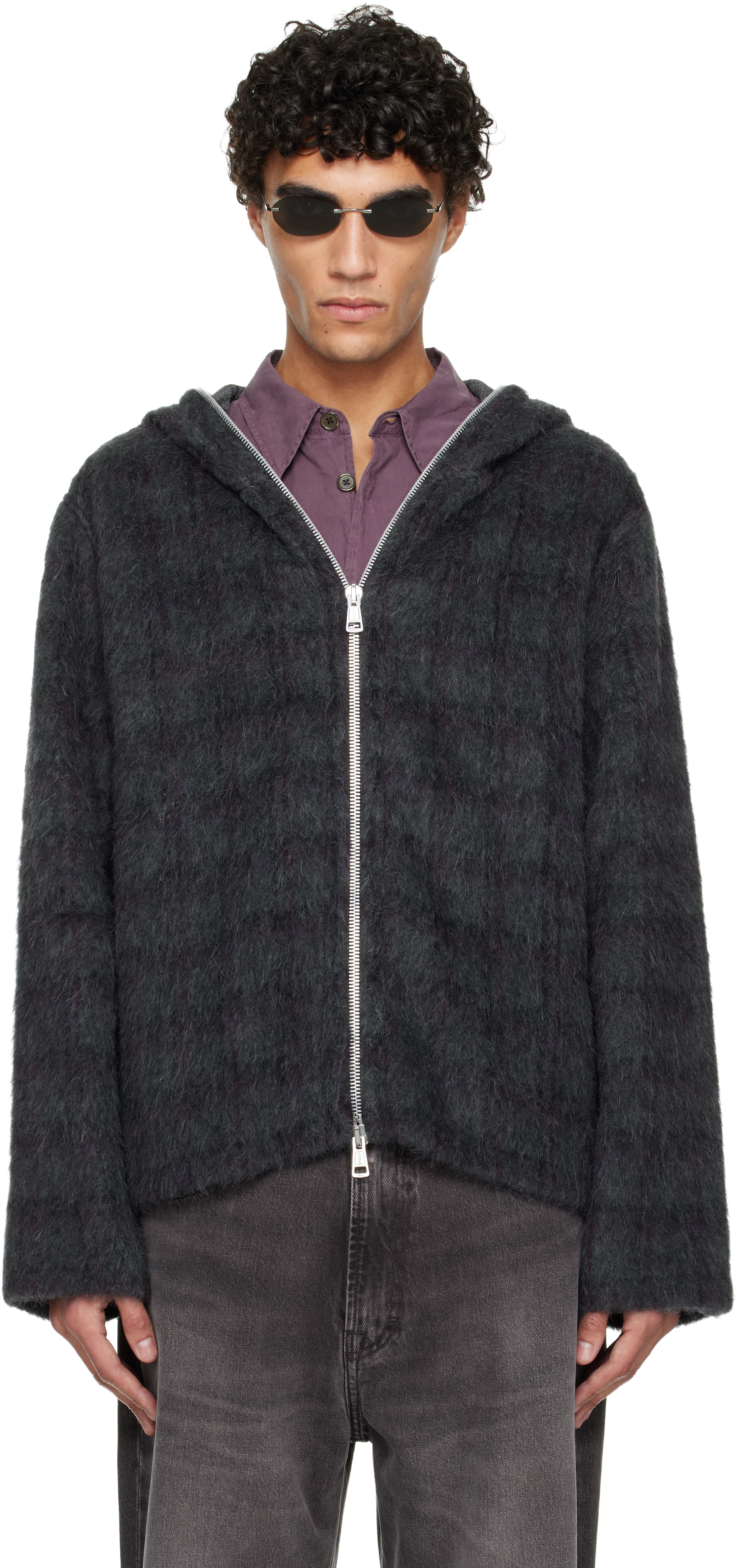 OUR LEGACY: グレー フルジップ フーディ | SSENSE 日本