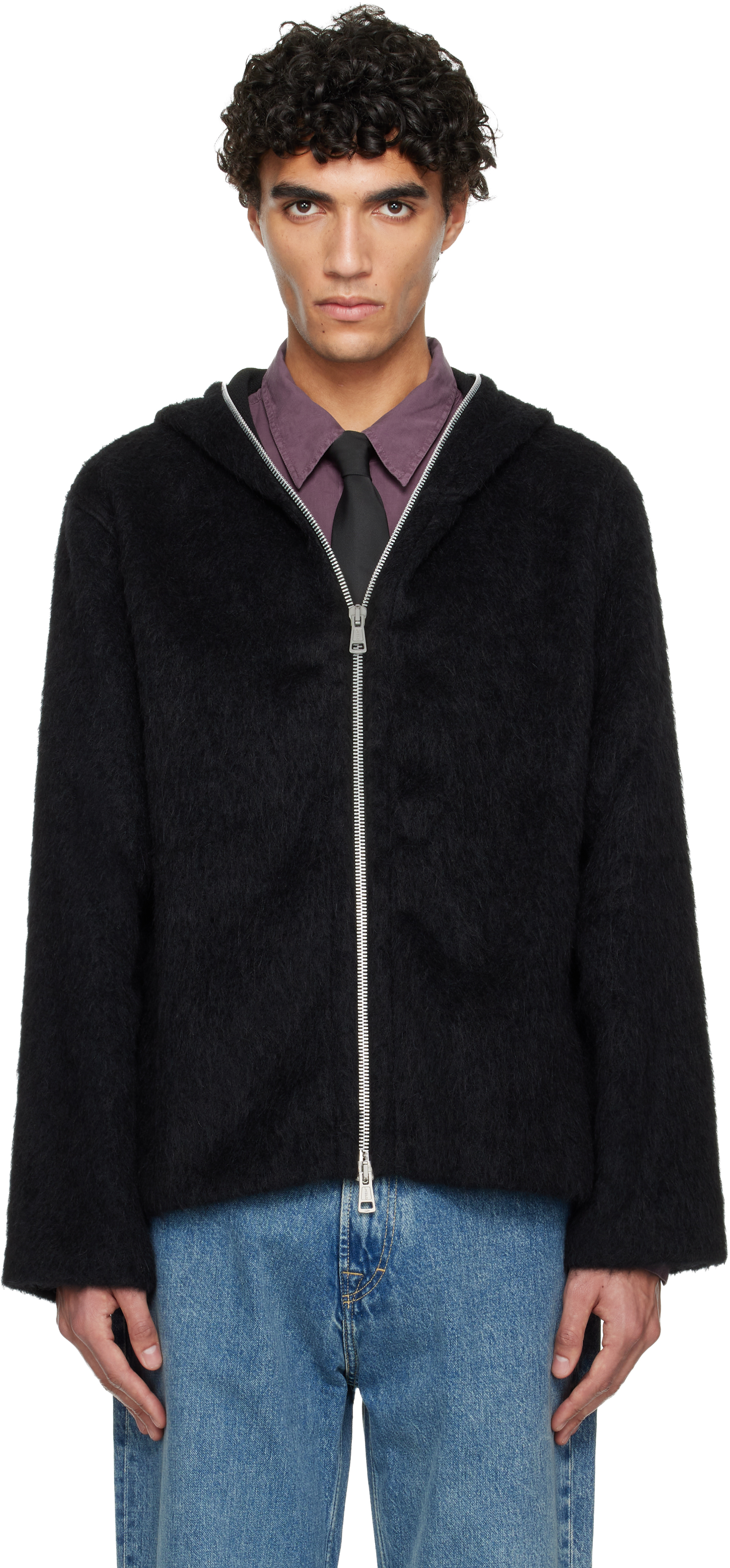 OUR LEGACY Black Full Zip Hoodie