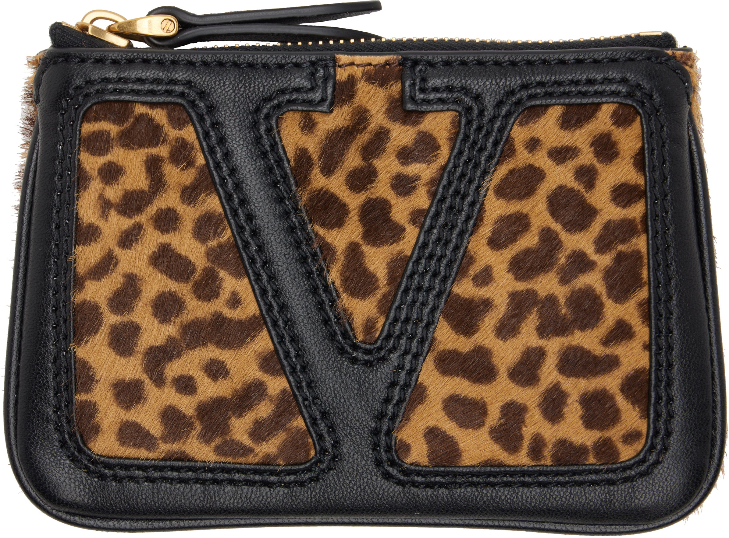 Valentino Garavani Brown & Black Viva Superstar Coin Pouch