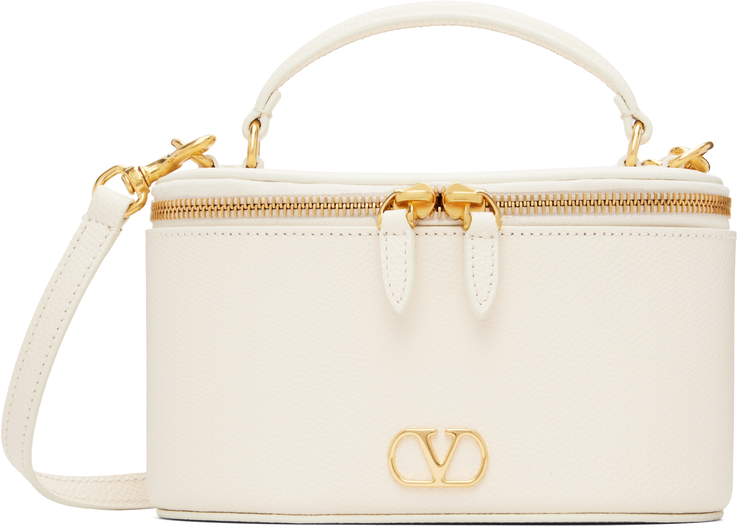 Valentino Garavani Off-White Vlogo Signature Mini Vanity Bag
