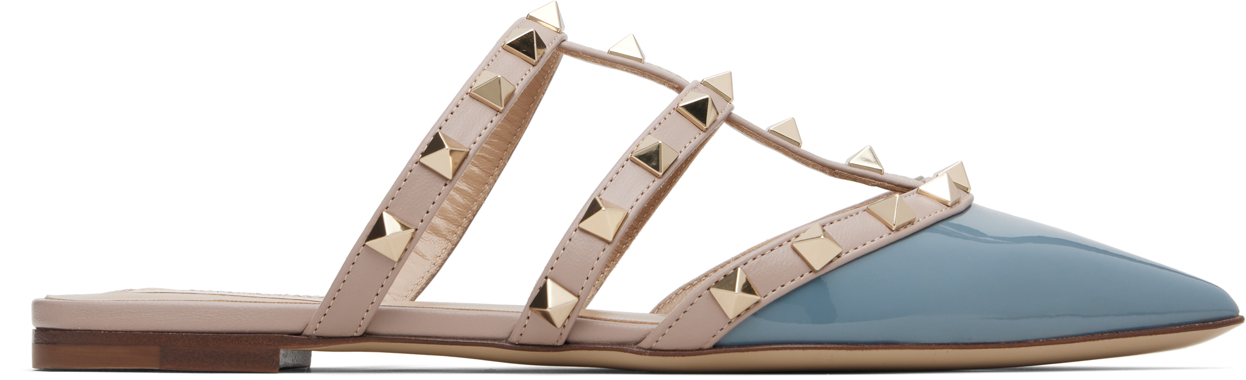Valentino Garavani: ブルー＆ピンク Rockstud エナメルレザー