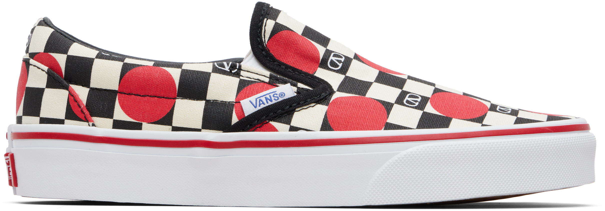 Valentino Garavani Off-White Vans Edition VLogo Checkerboard Print Slip-on Sneakers